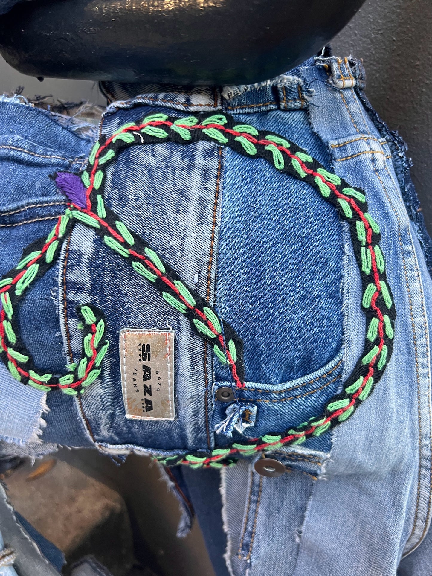 Still Pretty Cute Ugly Denim Reworked Bag