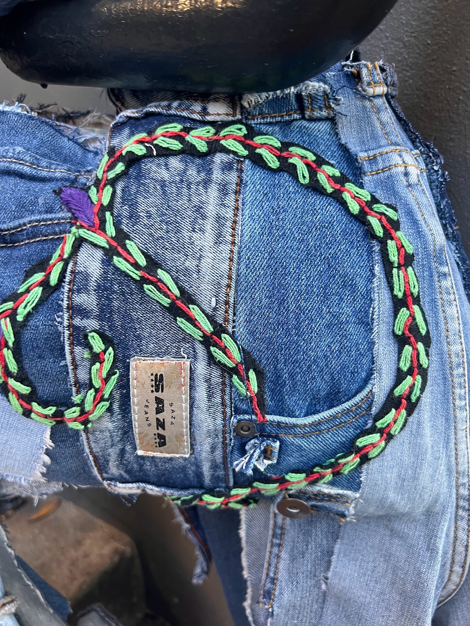 Still Pretty Cute Ugly Denim Reworked Bag
