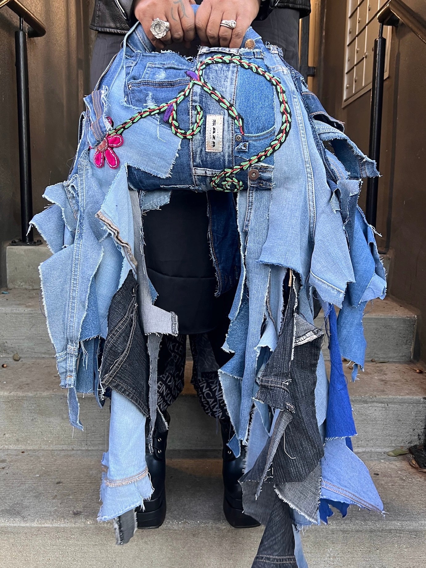 Still Pretty Cute Ugly Denim Reworked Bag