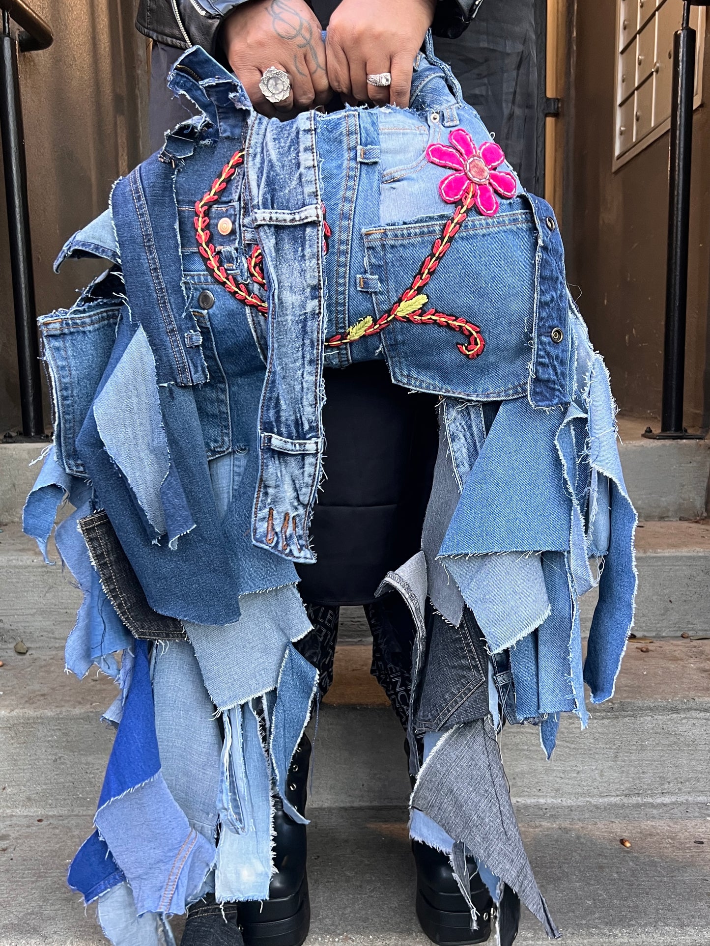 Still Pretty Cute Ugly Denim Reworked Bag