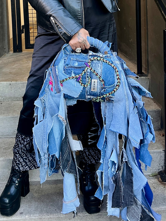 Still Pretty Cute Ugly Denim Reworked Bag