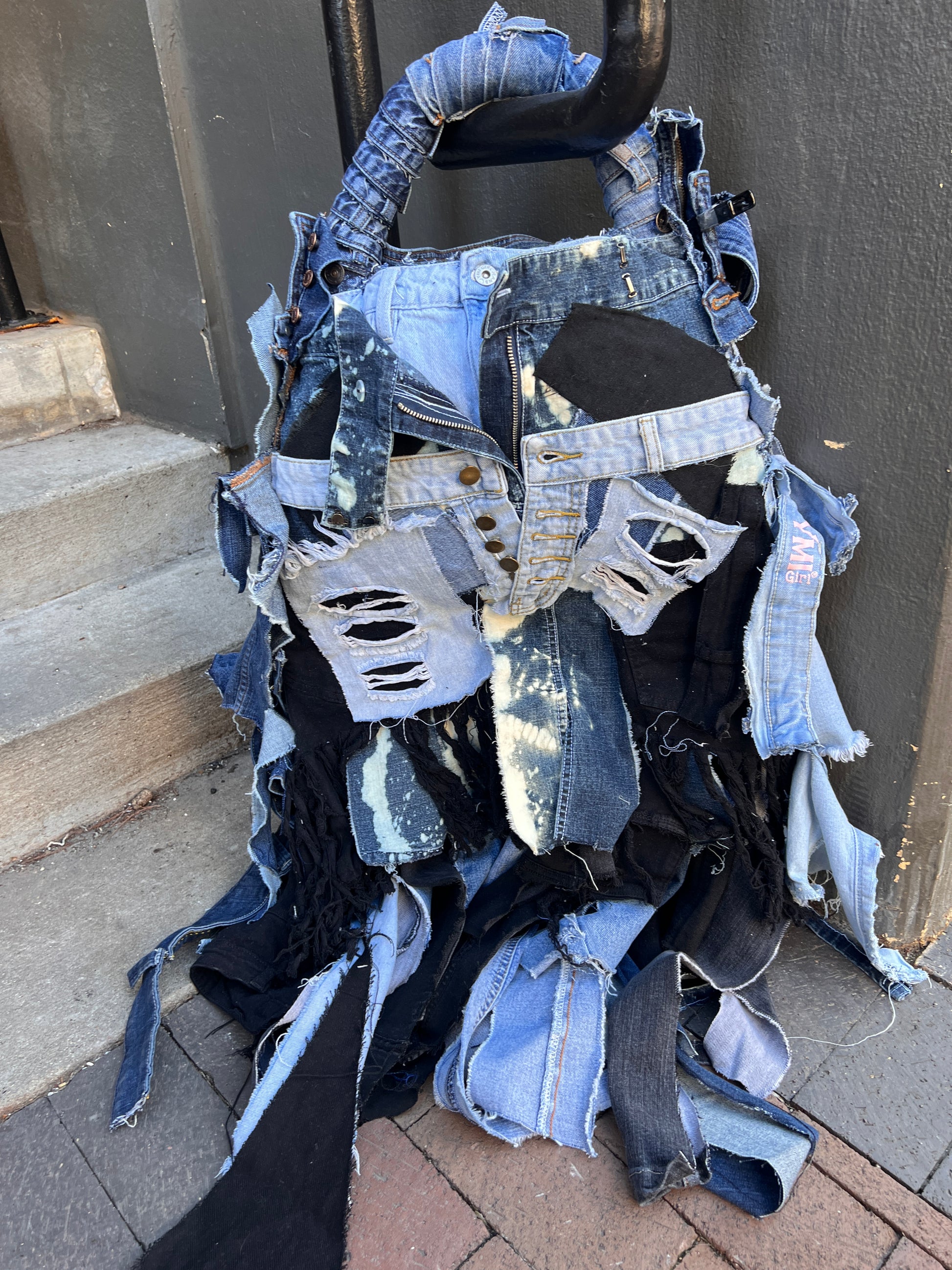 Ugly Is Pretty Denim Tote Bag: Anti-Bullying Statement Art #1