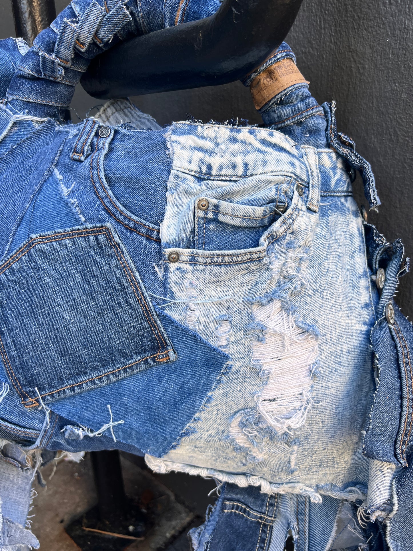 Ugly is Pretty Denim Tote Bag: Anti-Bullying Statement Art #2