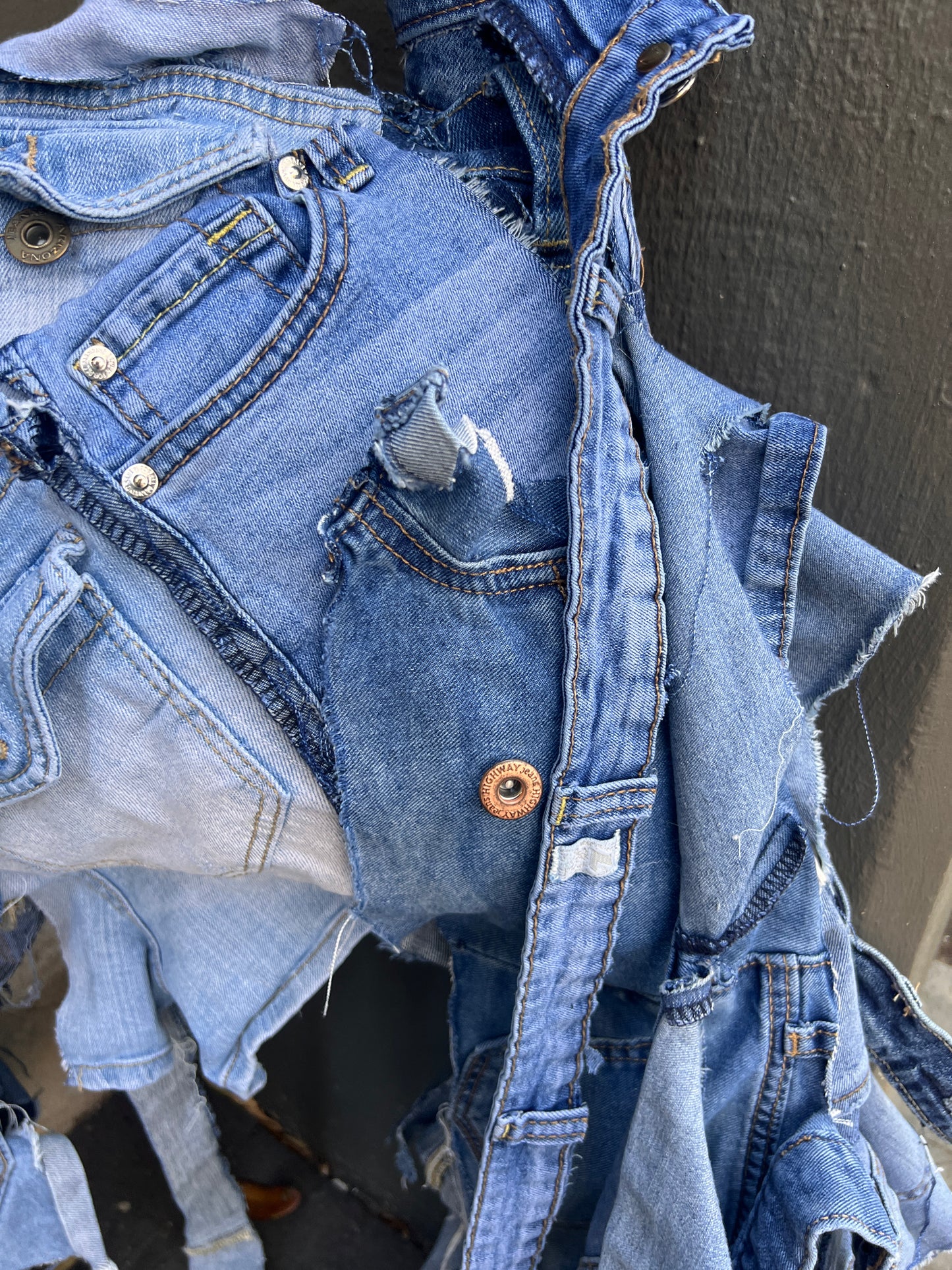 Ugly Junk Denim Grunge Bag Funky Jean Statement Bag
