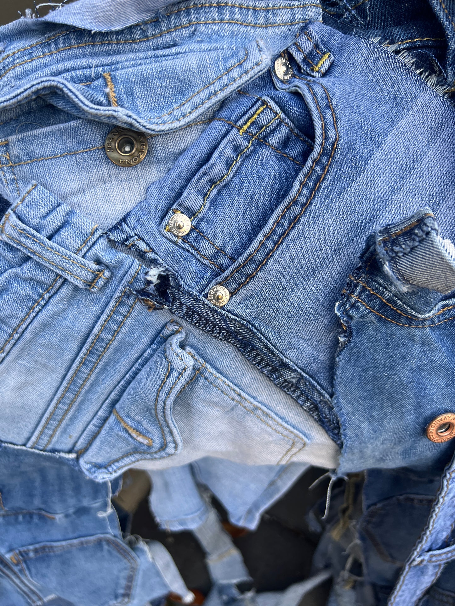 Ugly Junk Denim Grunge Bag Funky Jean Statement Bag