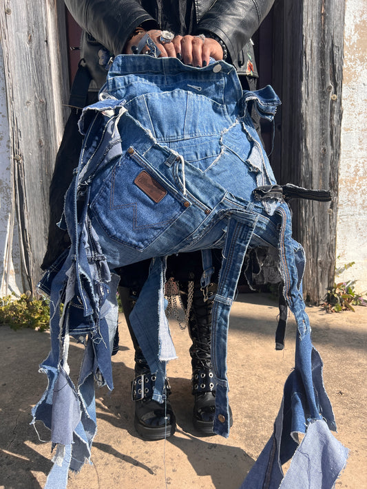 Strange Ugly  Jumper Junk Denim Jean Statement Bag!