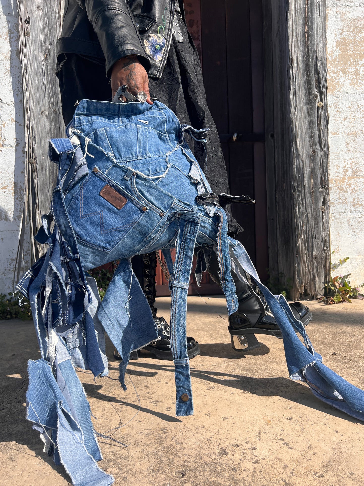 Strange Ugly Jumper Junk Denim Jean Statement Bag!
