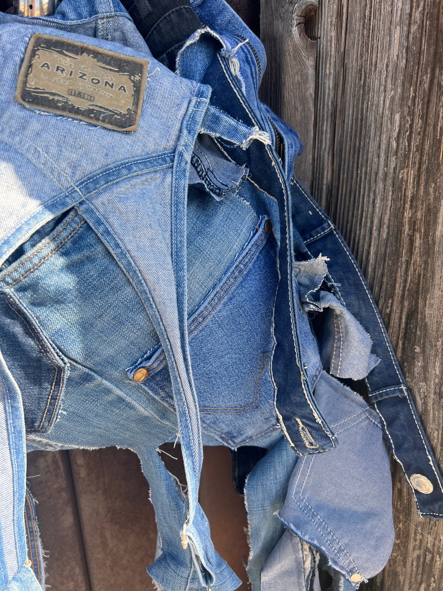Strange Ugly Jumper Junk Denim Jean Statement Bag!