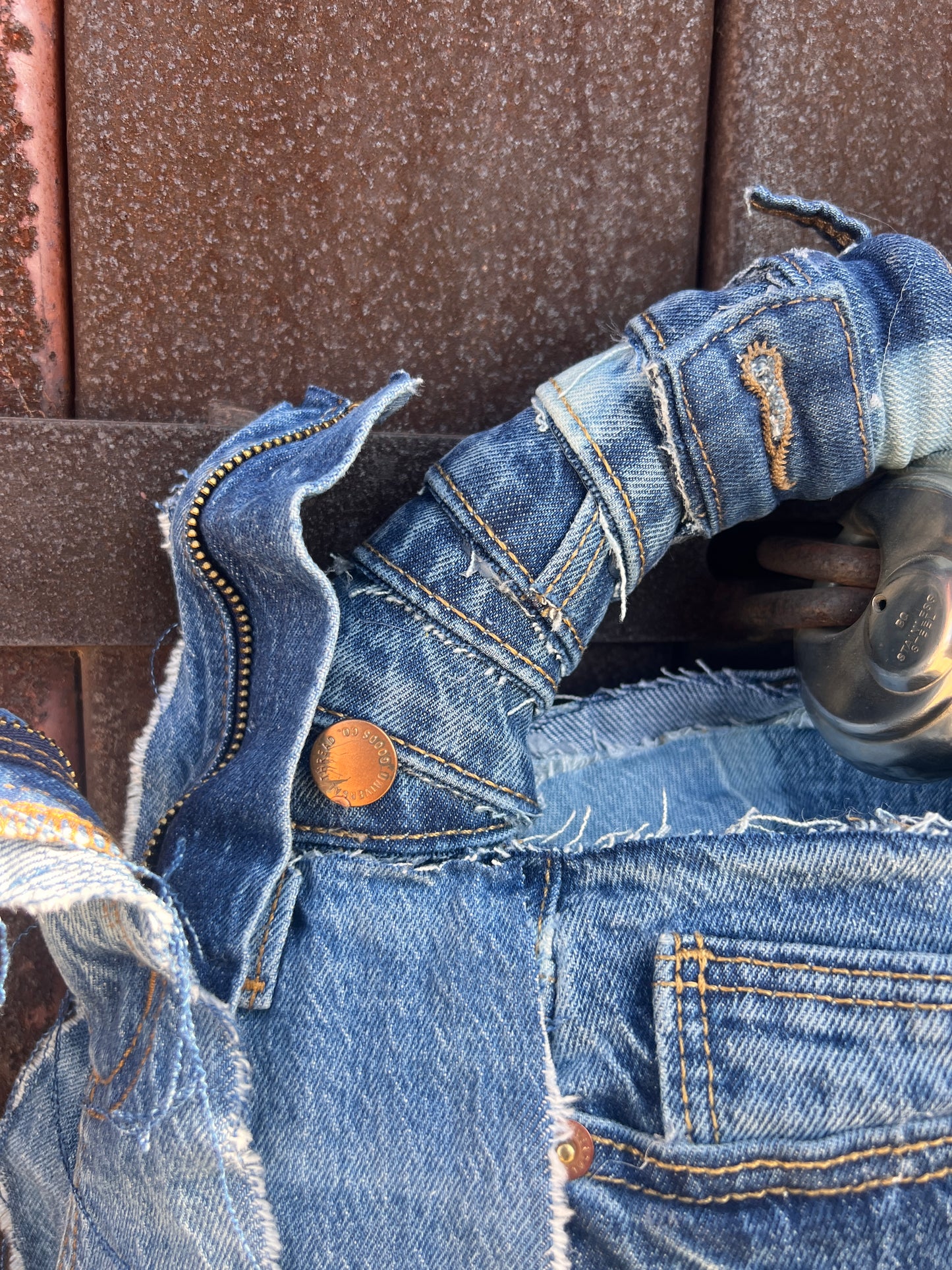 Never Basic Ugly Betty Denim On Denim Grunge Statement Bag