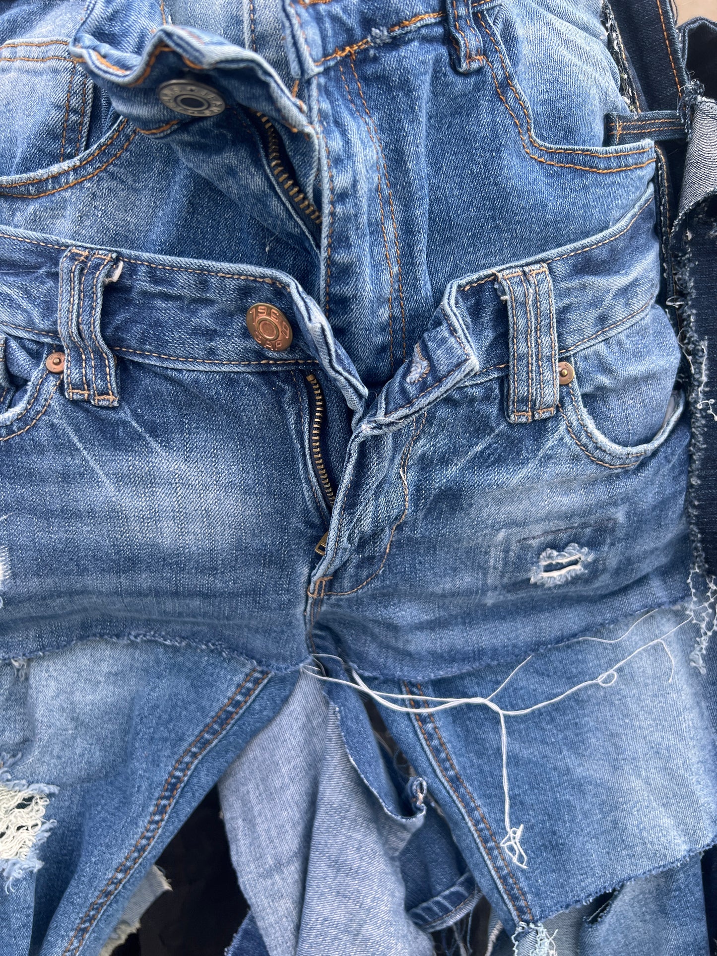 Never Plain Ugly Denim On Denim Jean Upcycled Bag