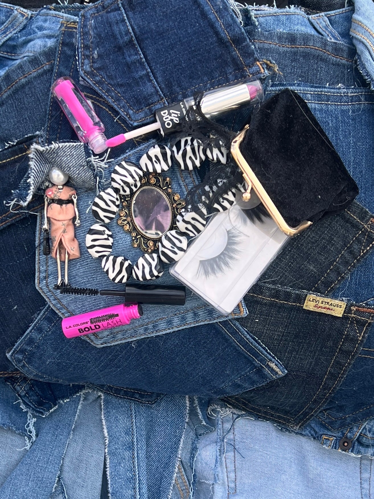 Ugly Grunge Junk Doll Denim Funky Bag 2
