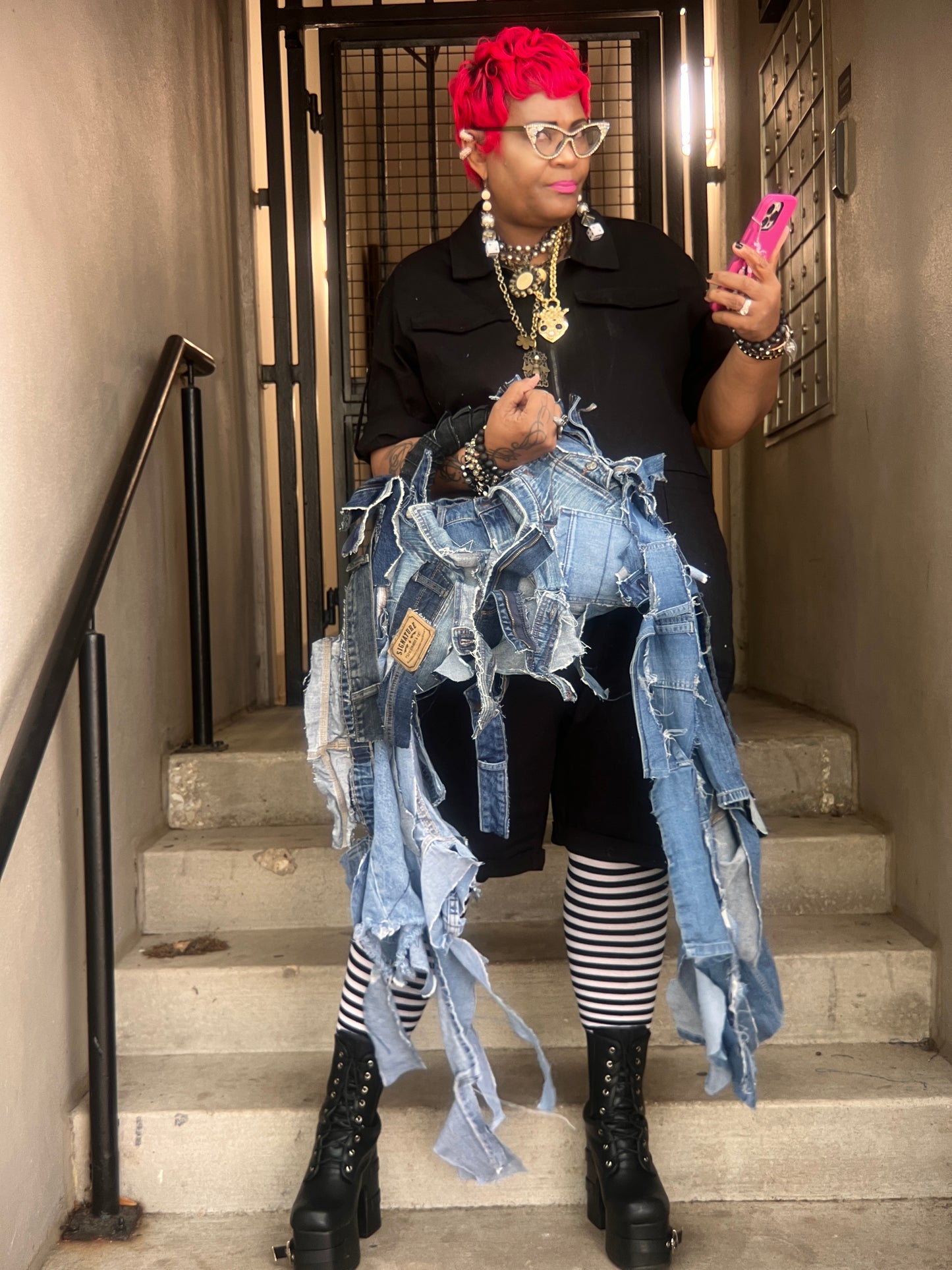 Stylish Everyday Ugly Denim Reworked Bag