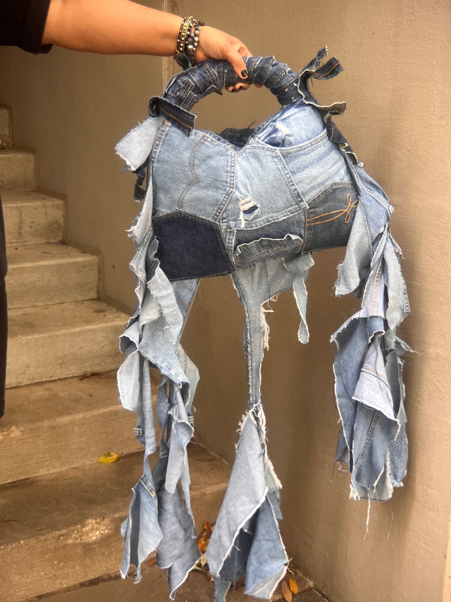 Stylish Everyday Ugly Denim Reworked Bag