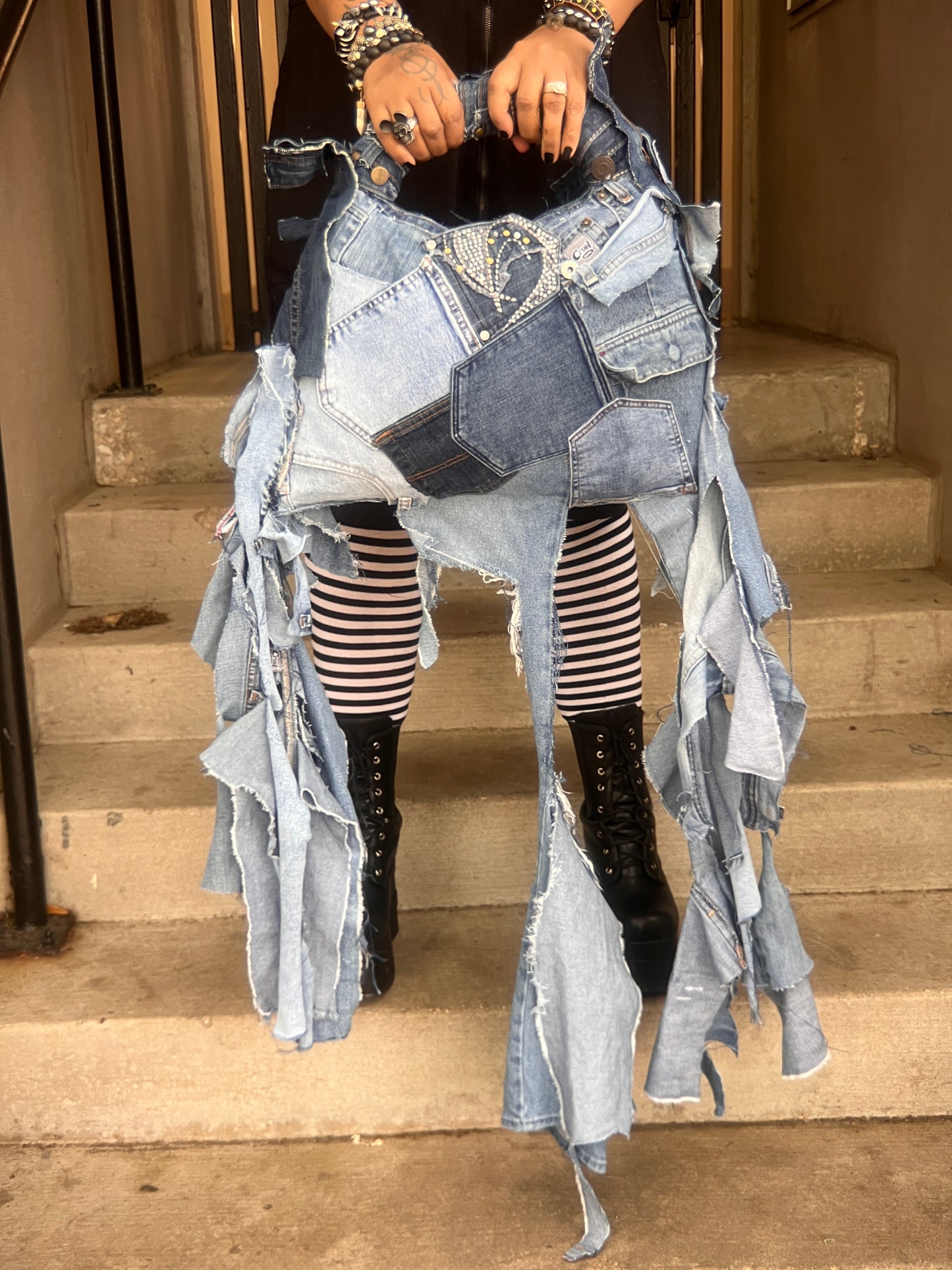 Stylish Everyday Ugly Denim Reworked Bag