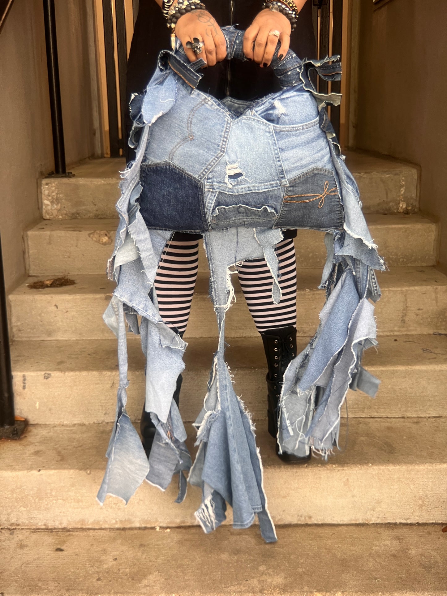 Stylish Everyday Ugly Denim Reworked Bag