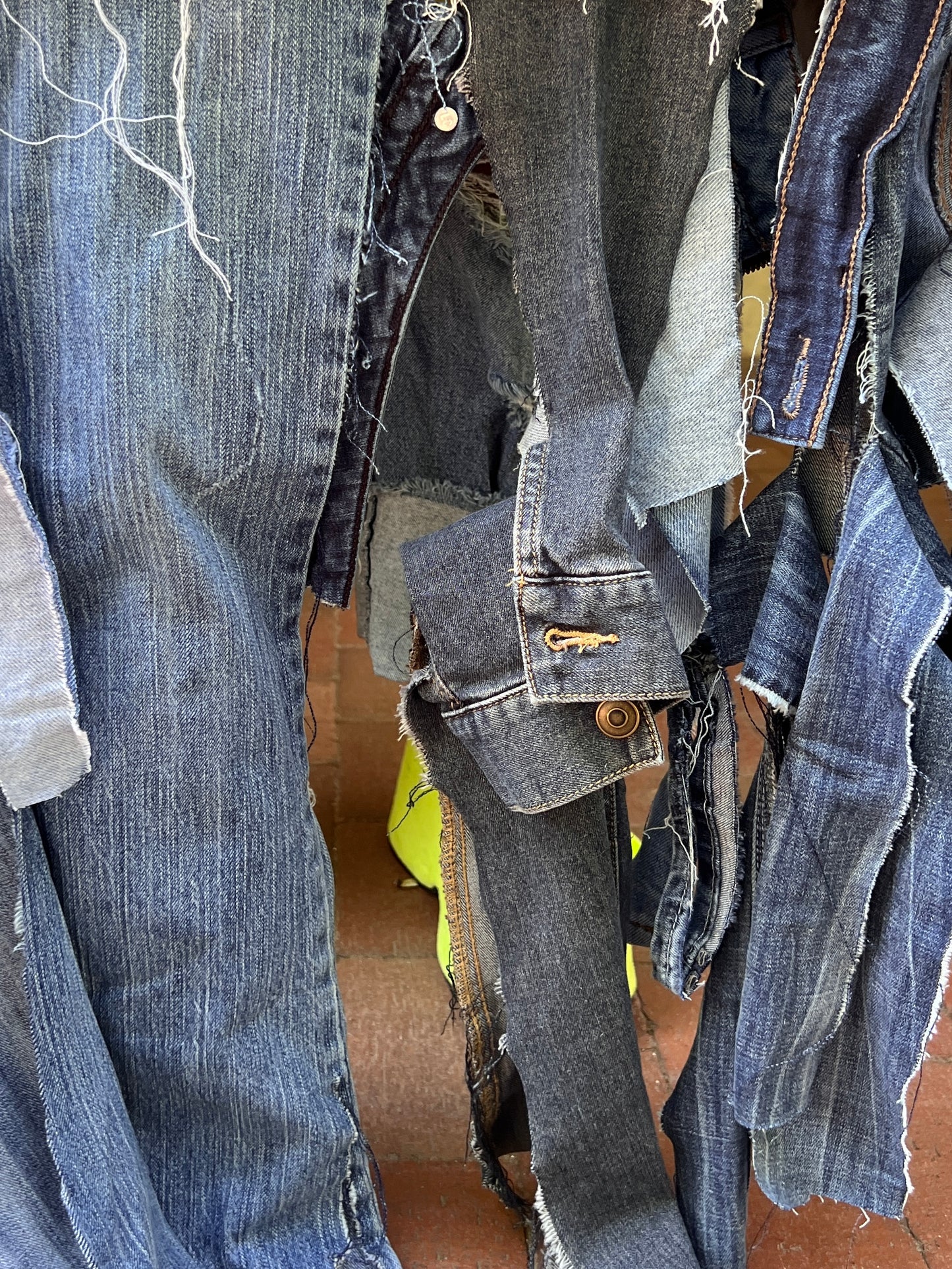 Still Standing Ugly Denim Grunge Bag; Unique Style