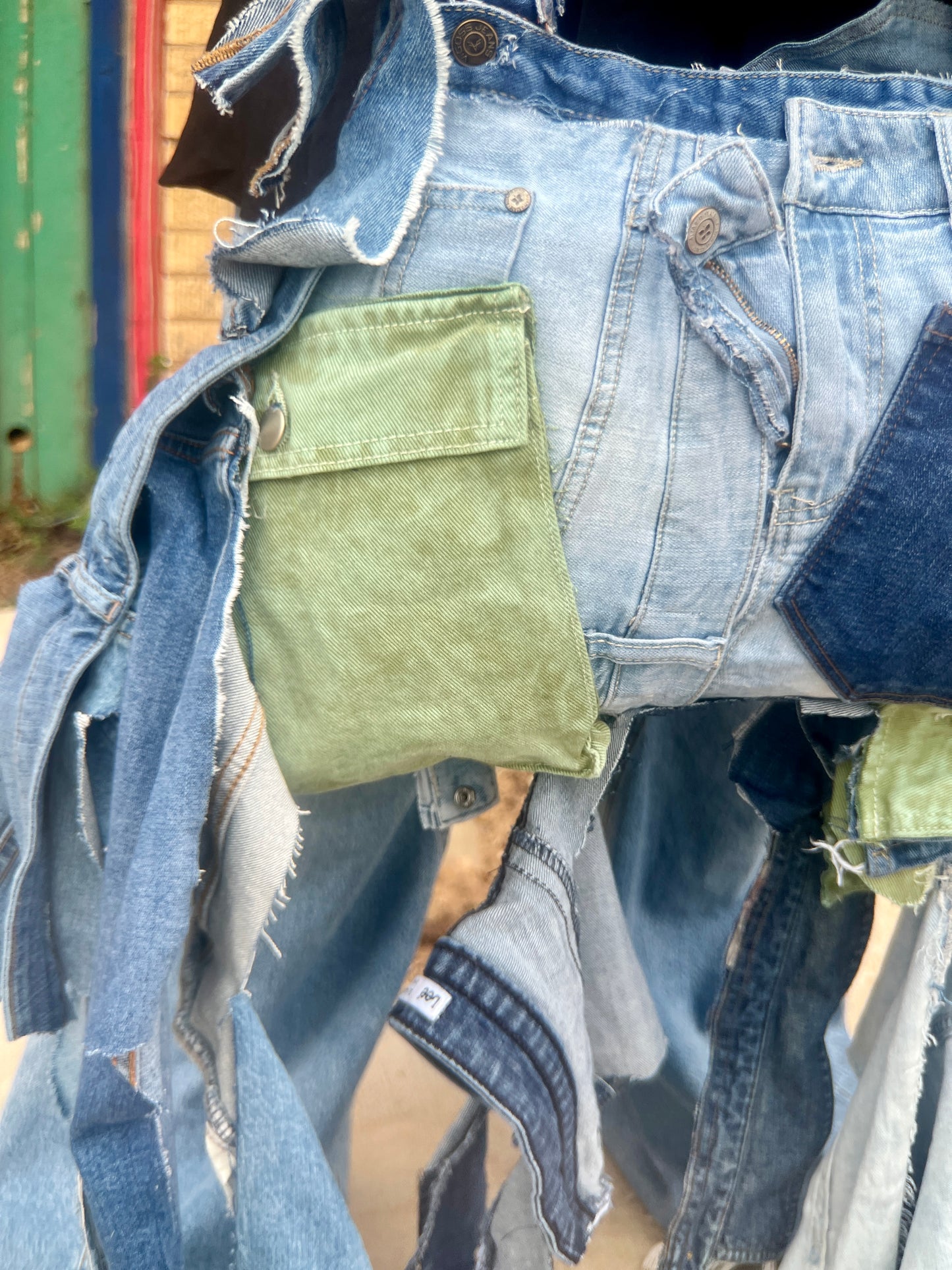 Extra Stylish Mystery Mix Ugly Denim Upcycled Bag