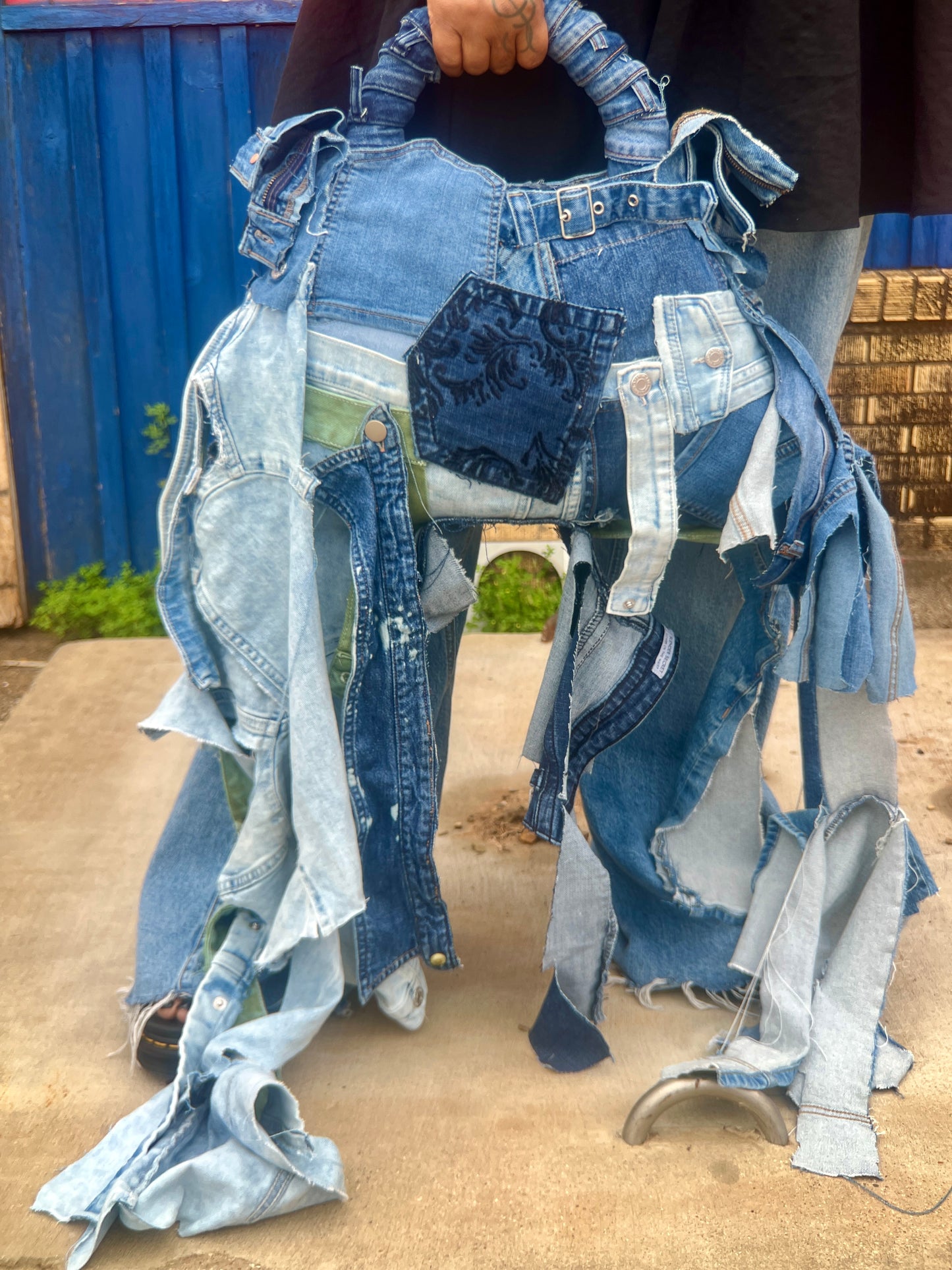 Extra Stylish Mystery Mix Ugly Denim Upcycled Bag