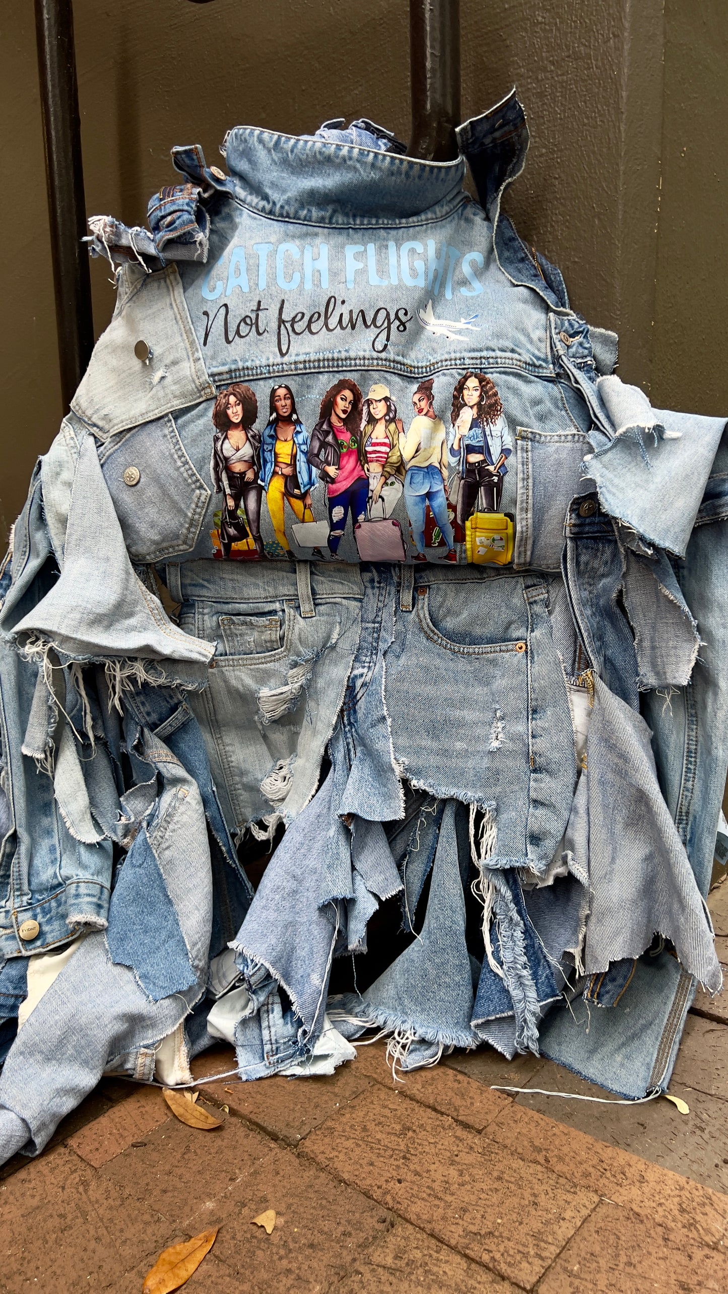 Jumping Jets Ugly Denim All Over Unique Junk Bag
