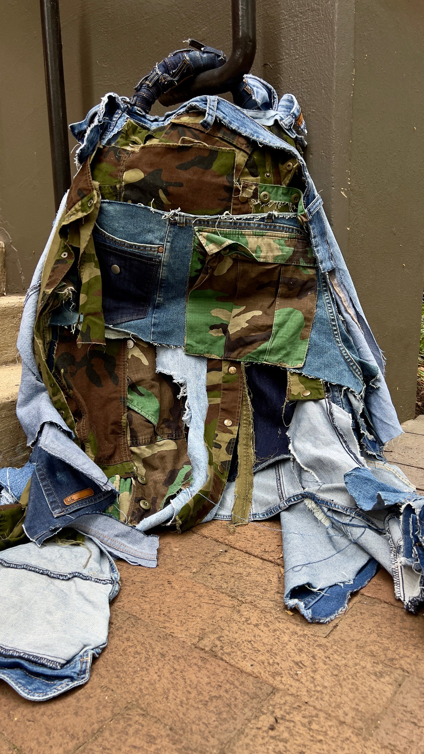 Big Ugly Denim Camo Stuff And Go Junk Bag
