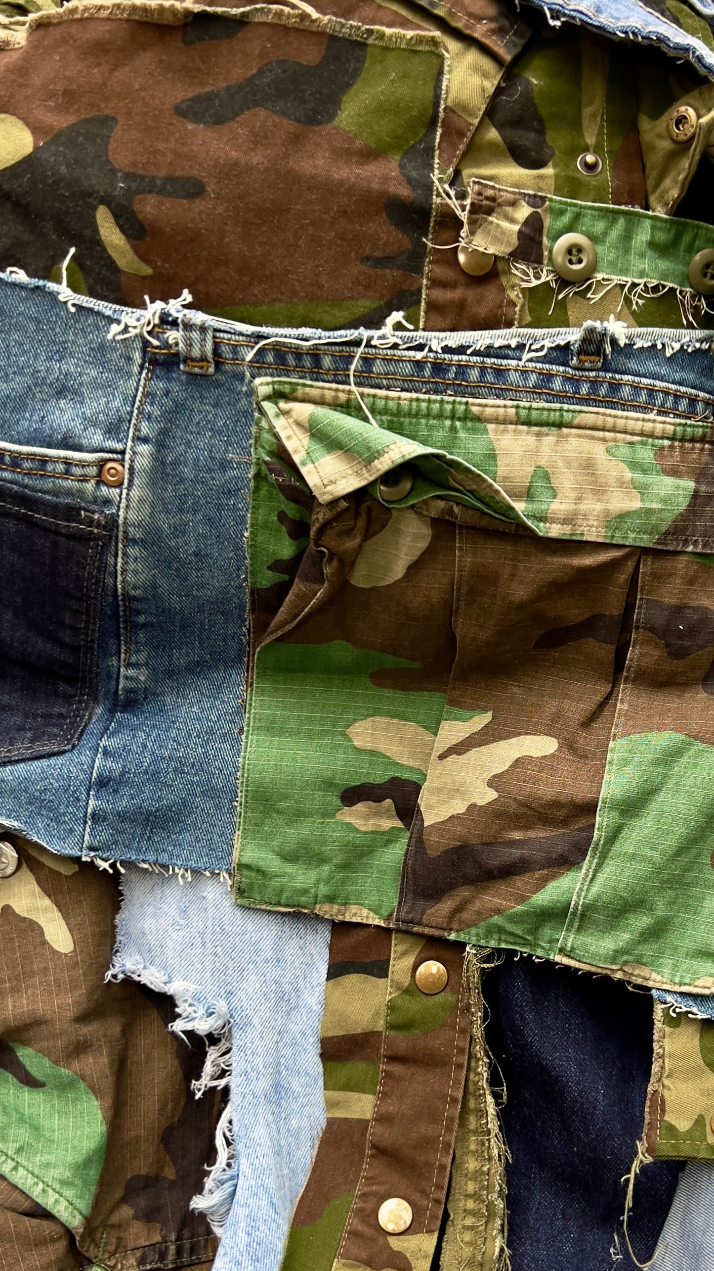 Big Ugly Denim Camo Stuff And Go Junk Bag