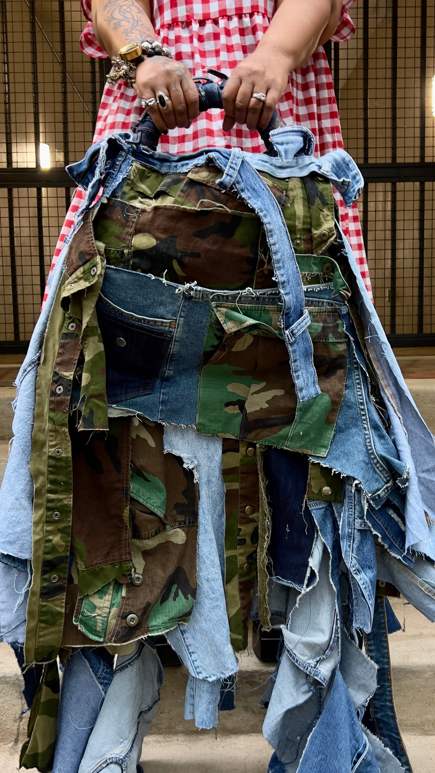 Big Ugly Denim Camo Stuff And Go Junk Bag