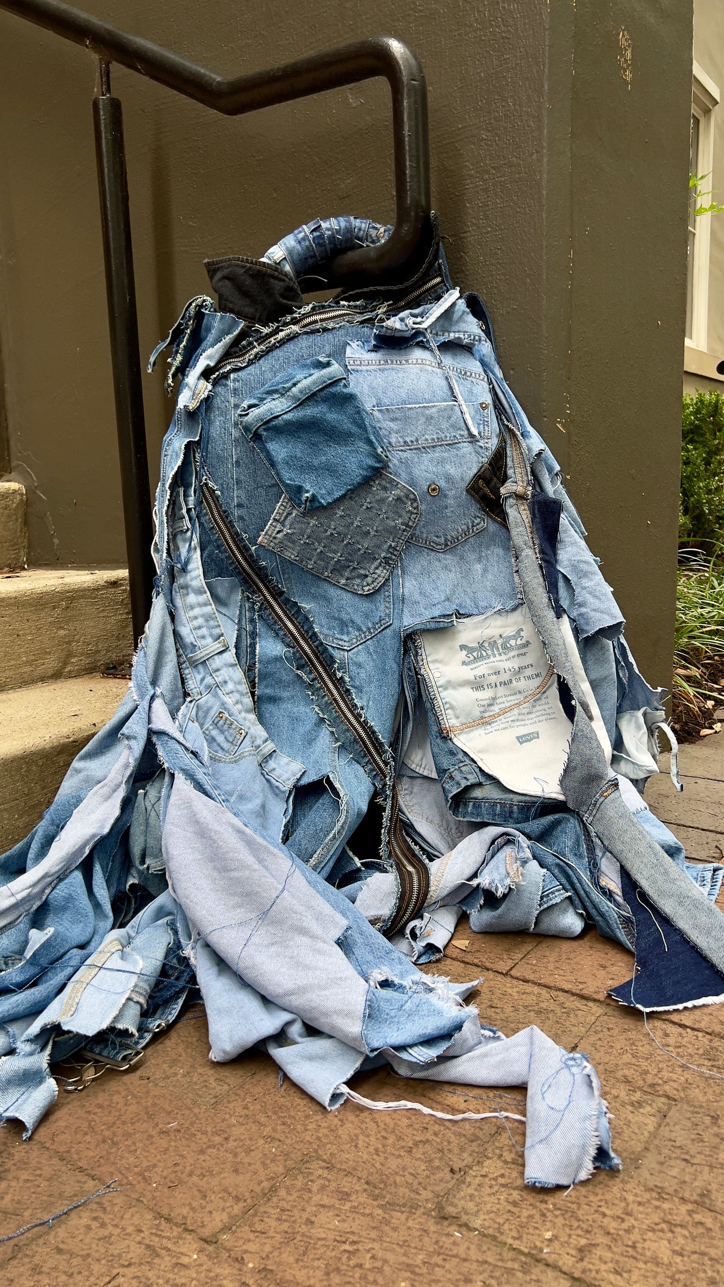 The Ugliest Shredded Denim Bag