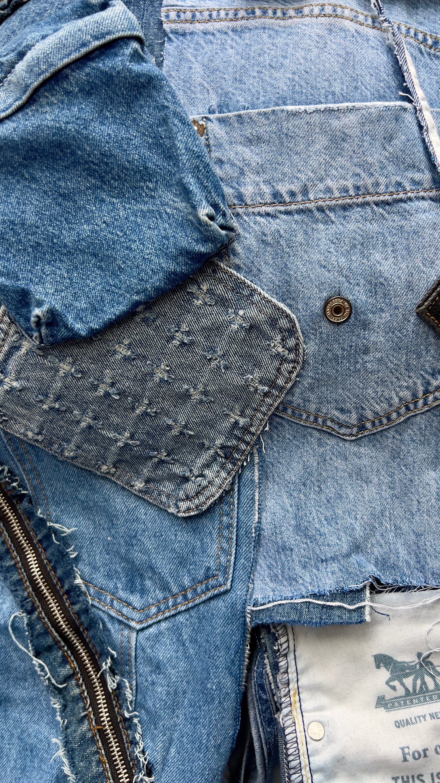 The Ugliest Shredded Denim Bag