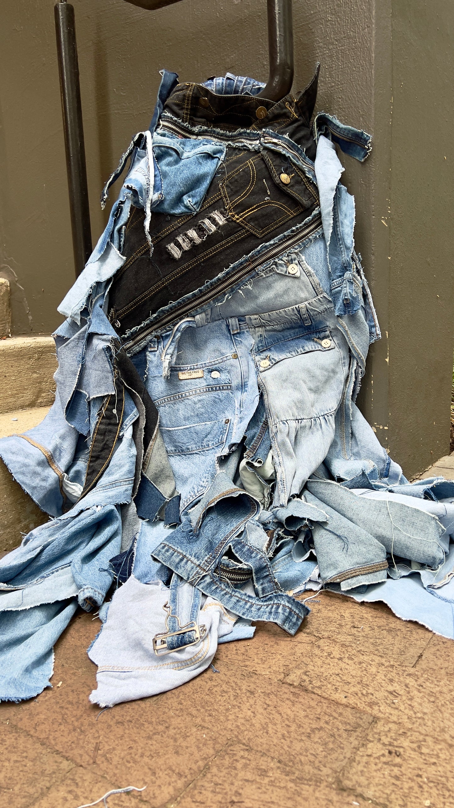 The Ugliest Shredded Denim Bag