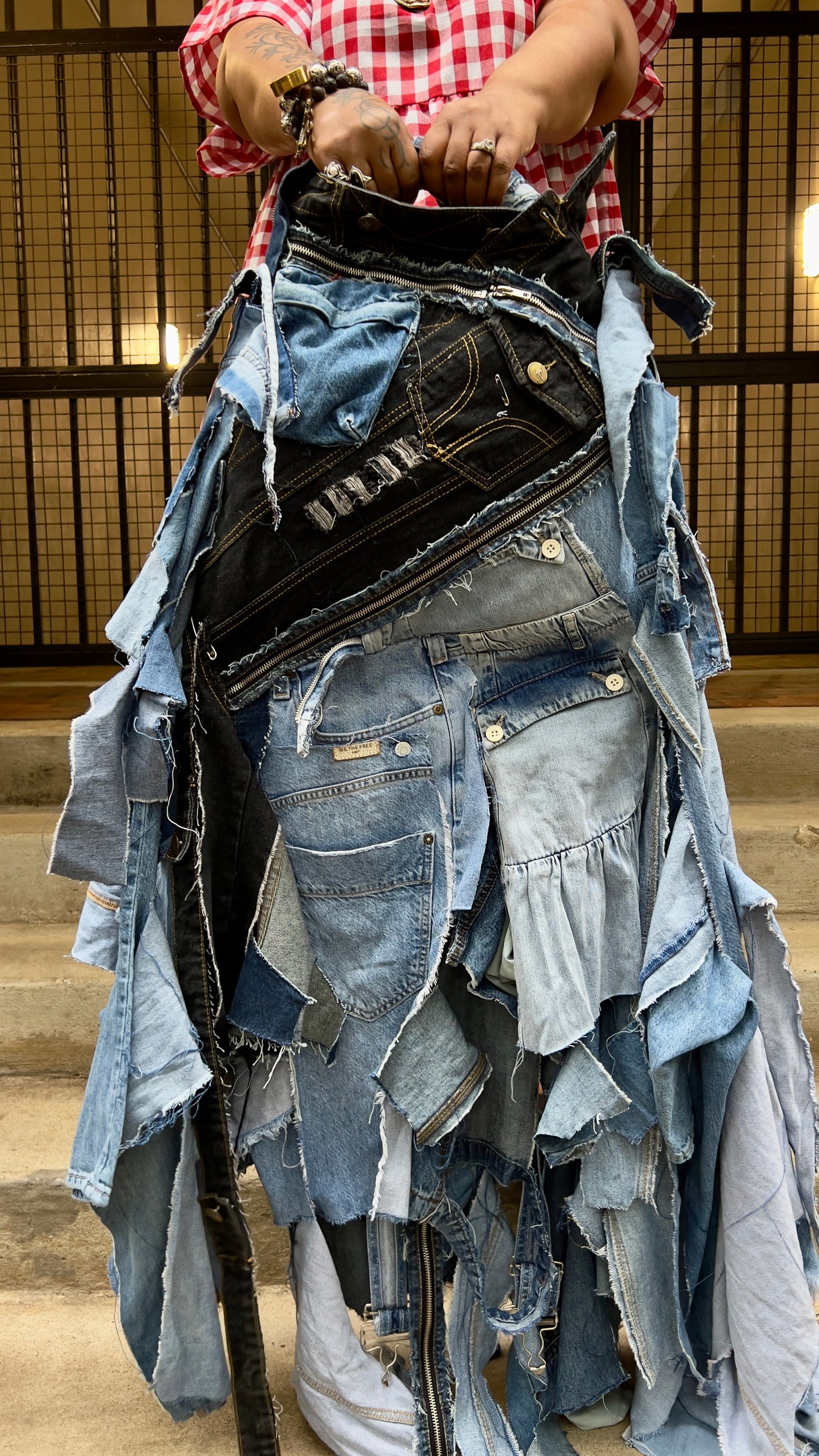 The Ugliest Shredded Denim Bag
