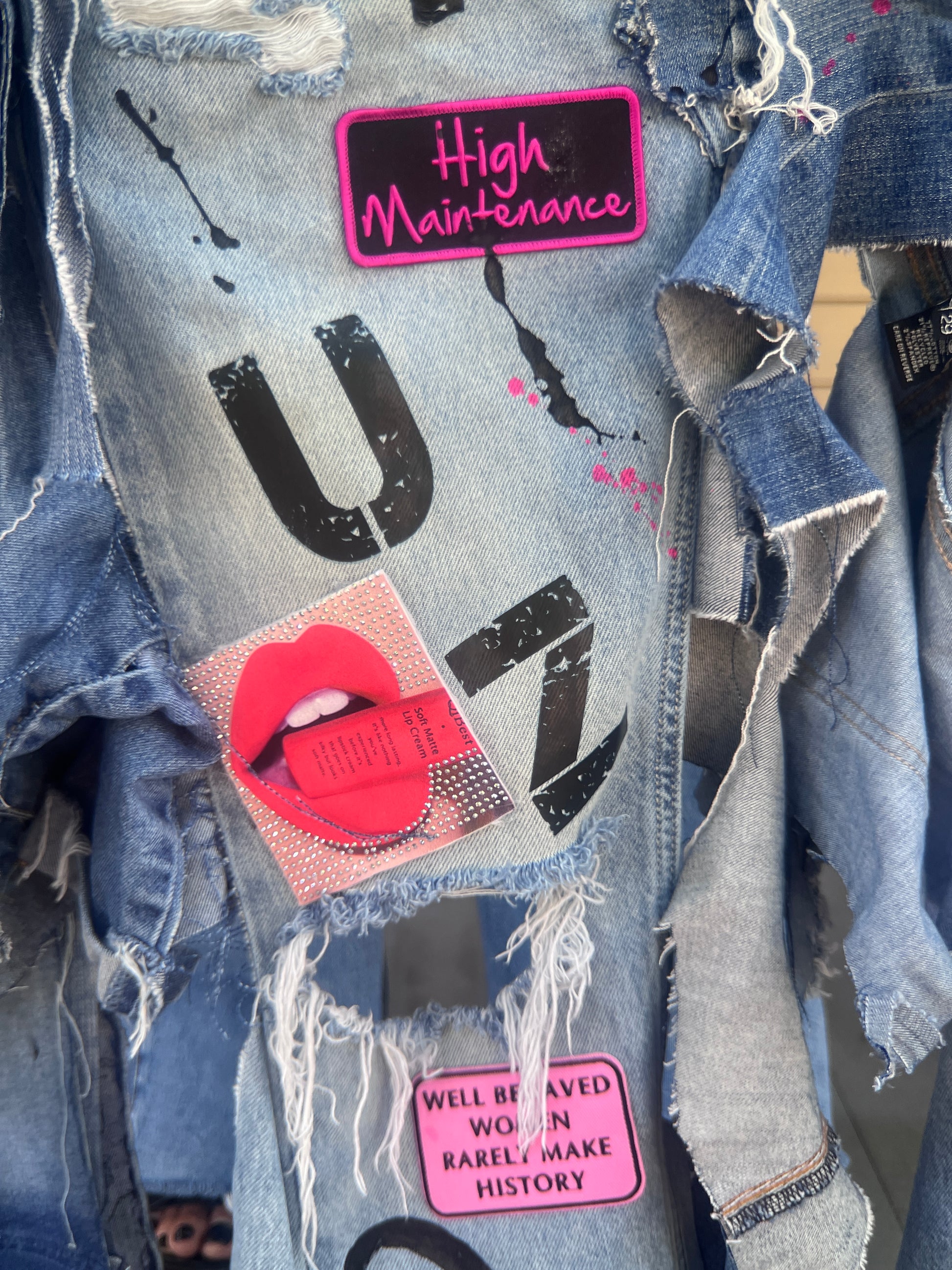 Ugly Denim Small Patch Work Weird Style Bag! Instagram Stunt Ready
