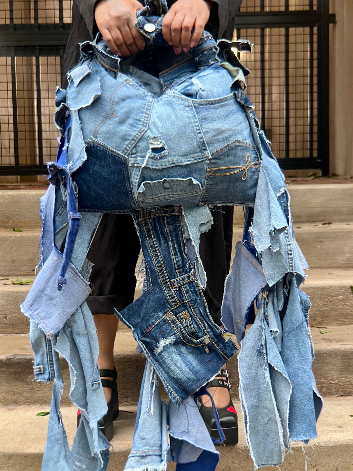 Funky Blue Ugly Denim Show Off Bag