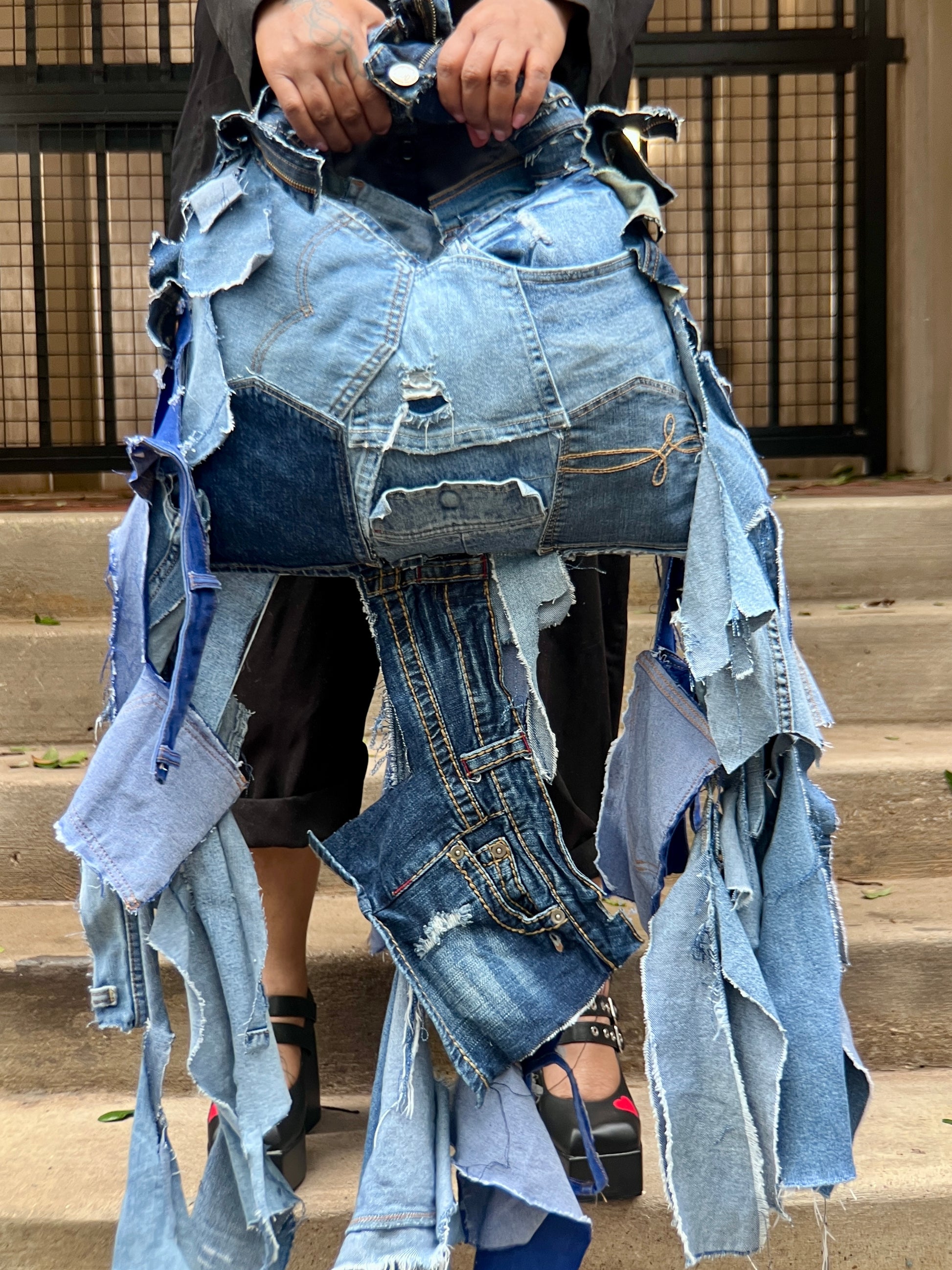 Funky Blue Ugly Denim Show Off Bag