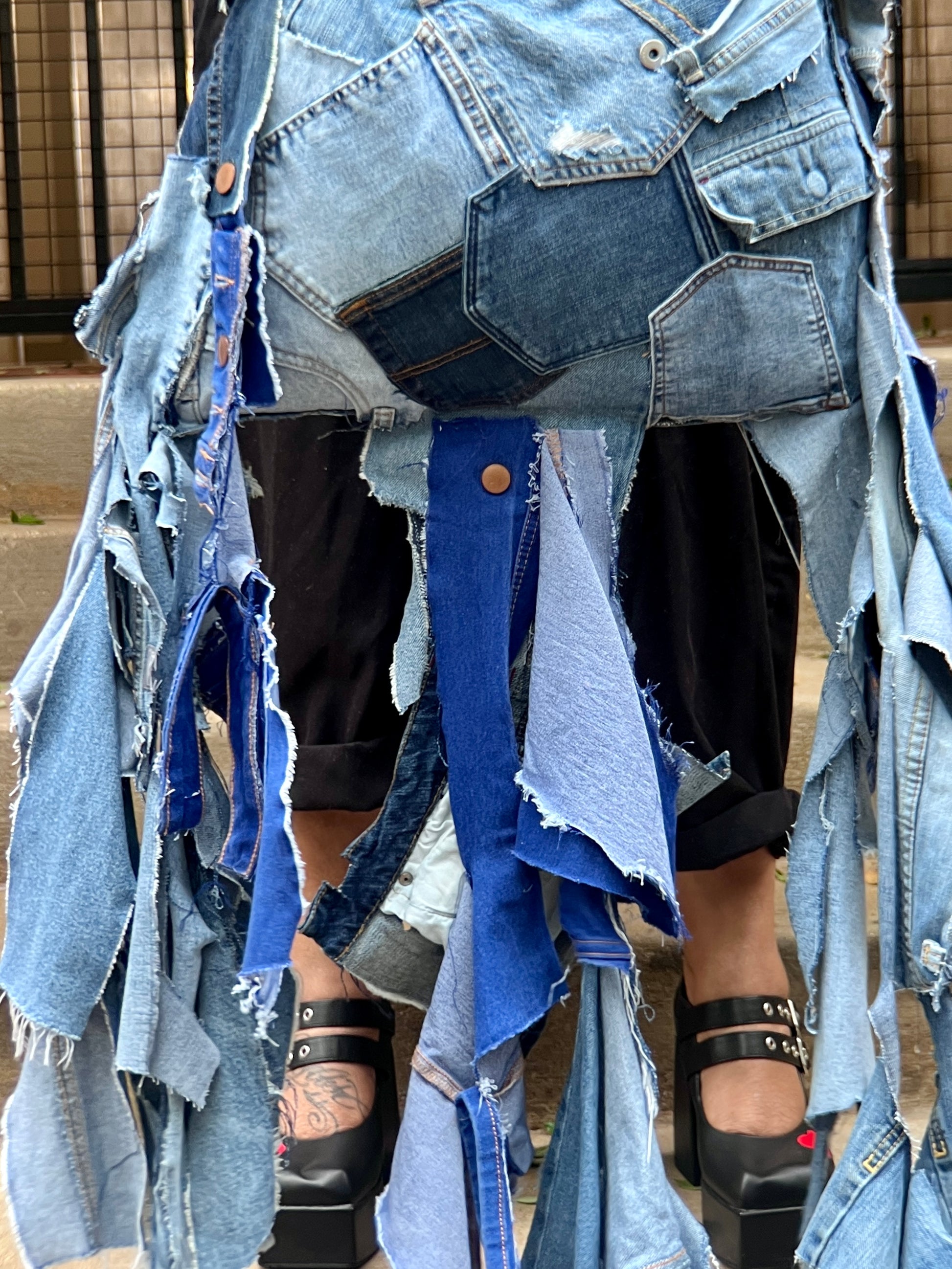 Funky Blue Ugly Denim Show Off Bag