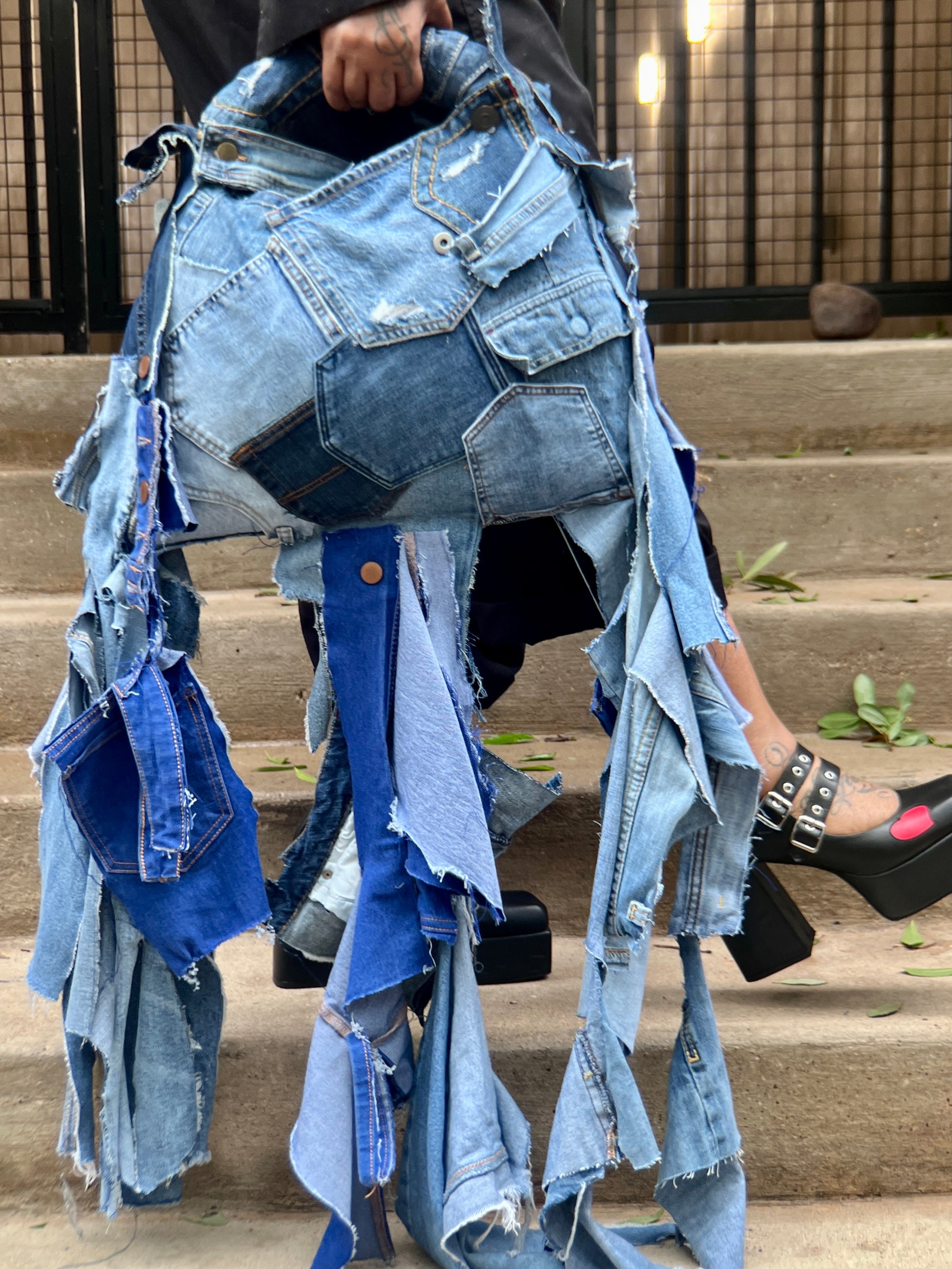 Funky Blue Ugly Denim Show Off Bag