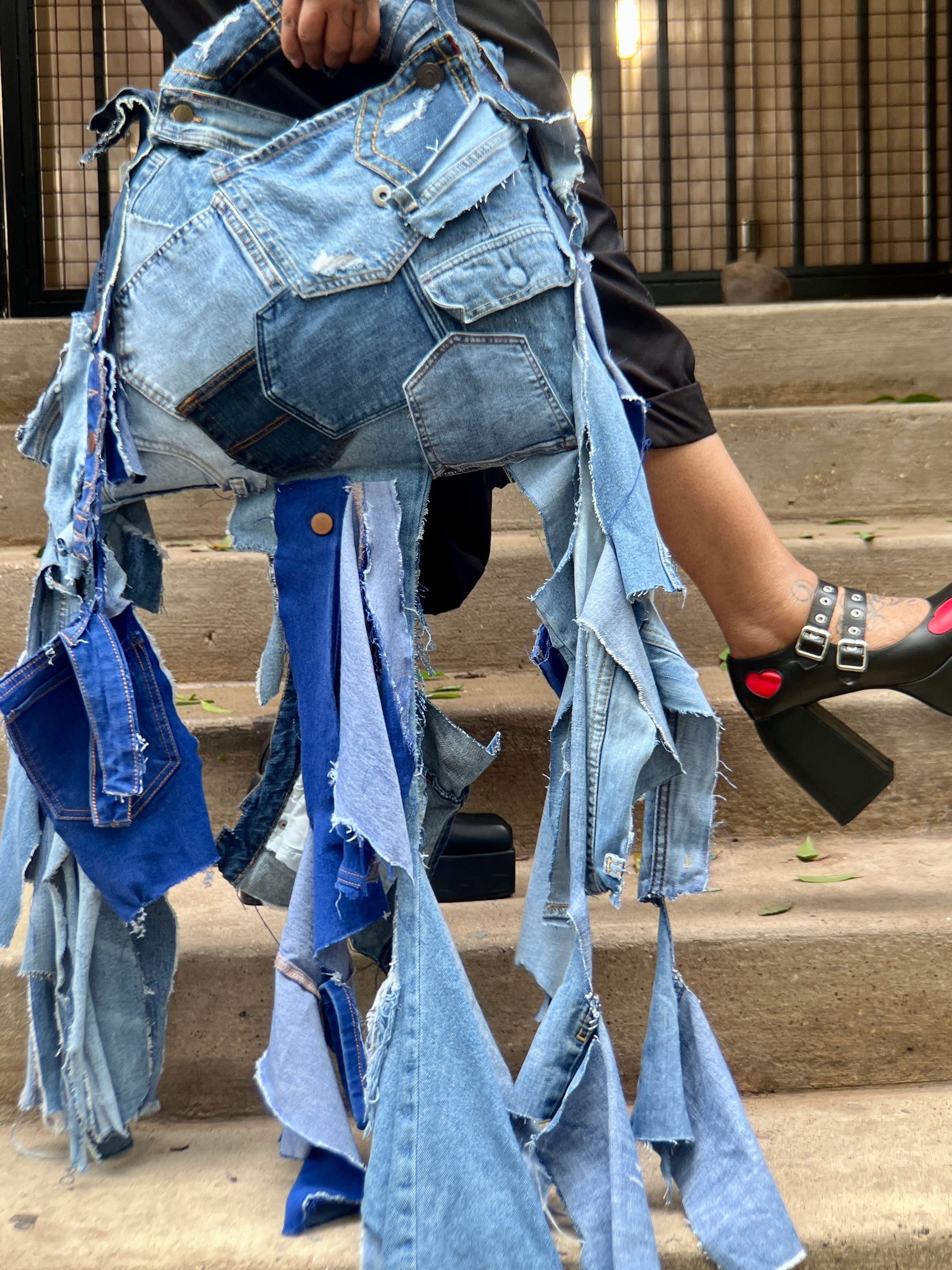 Funky Blue Ugly Denim Show Off Bag