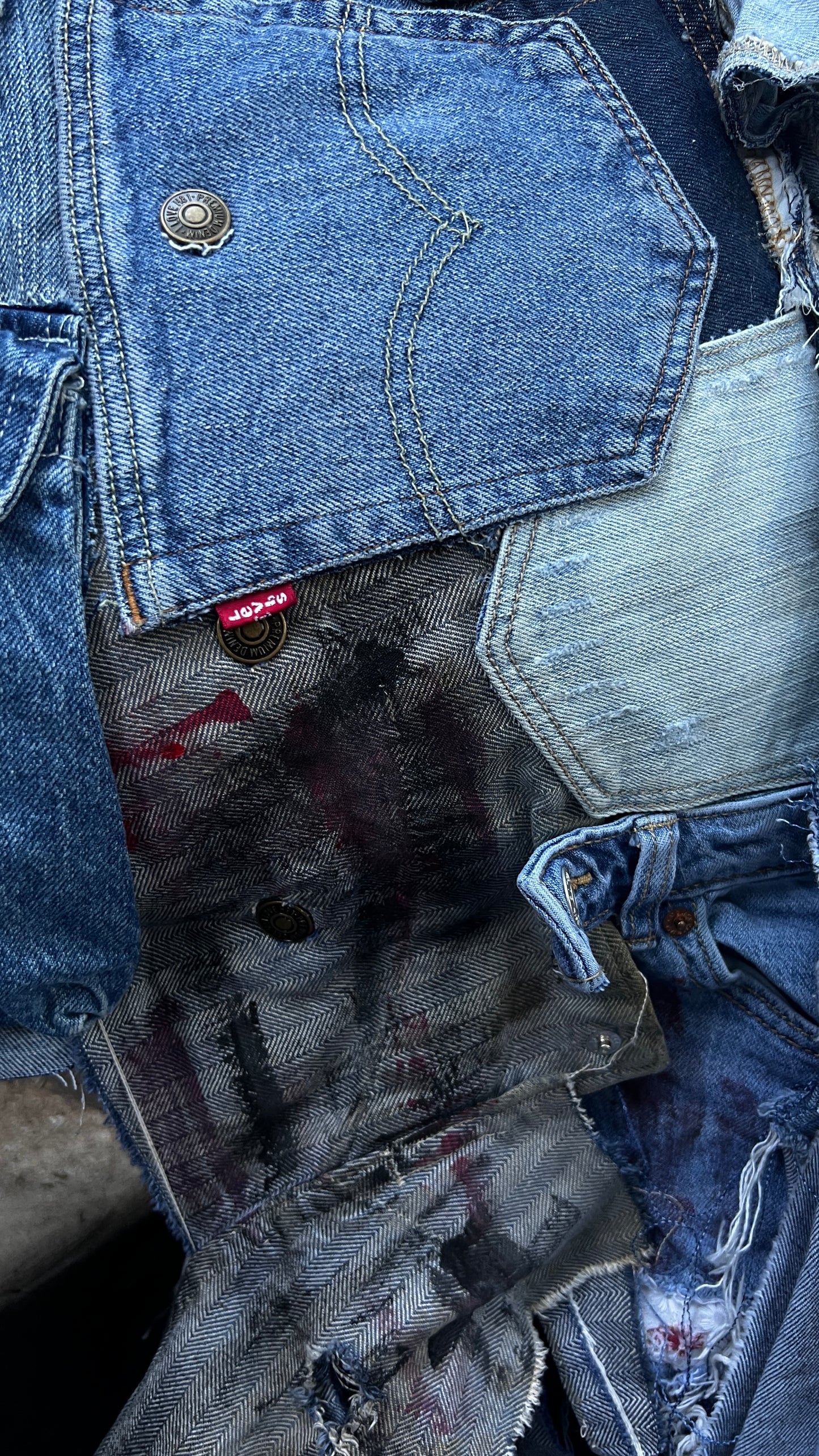 Dingy Love 2 Sided Ugly Denim Grunge Bag