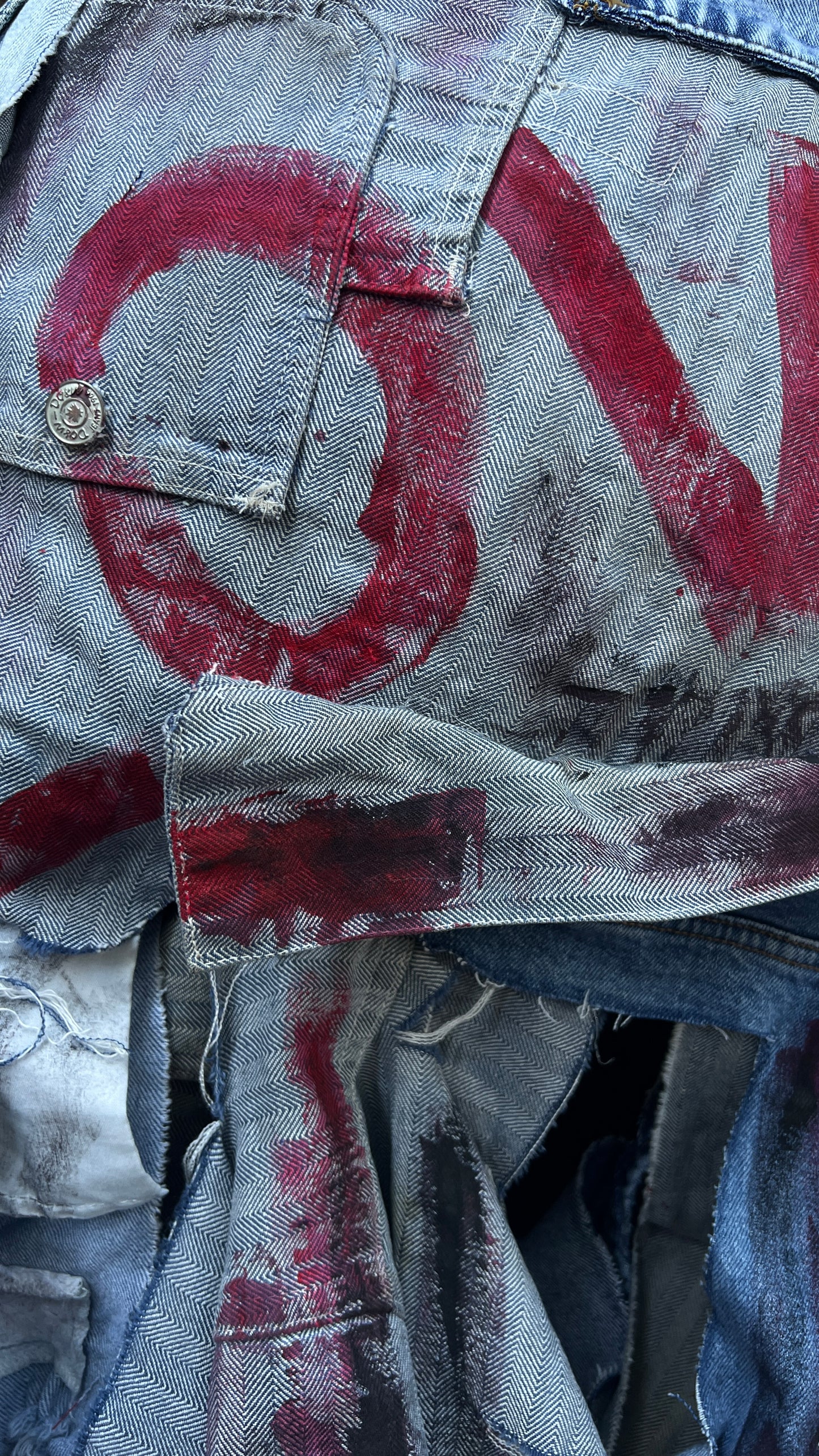 Dingy Love 2 Sided Ugly Denim Grunge Bag