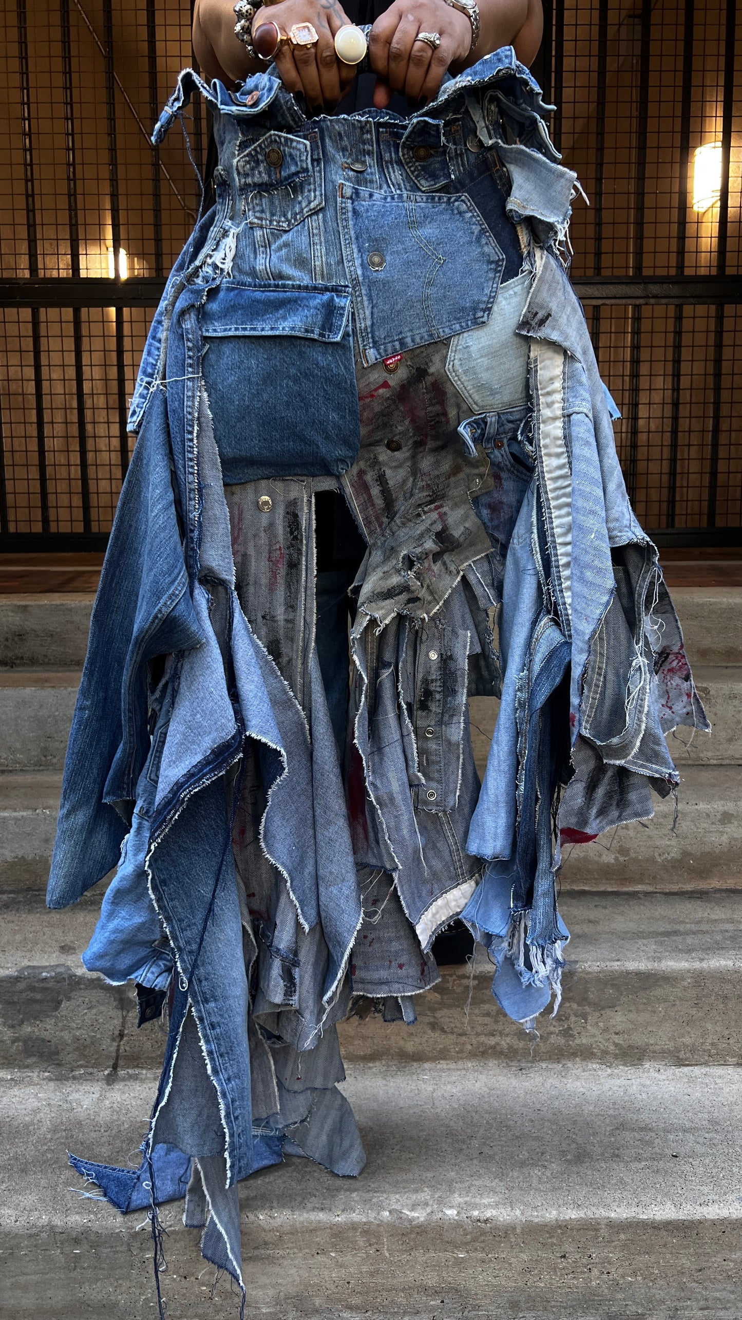 Dingy Love 2 Sided Ugly Denim Grunge Bag
