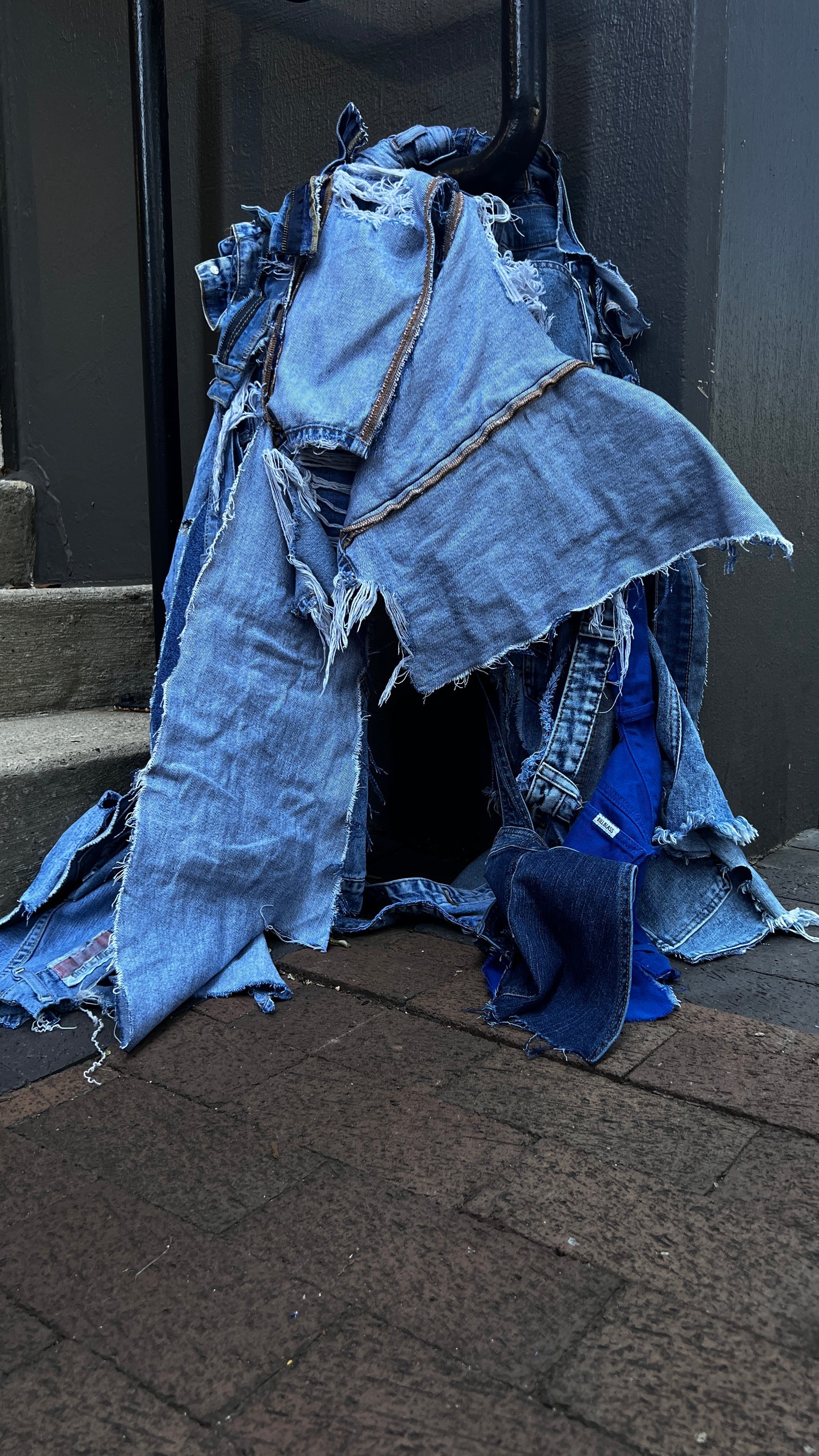 3 Way Wear Ugly Denim Bag; Performative Style