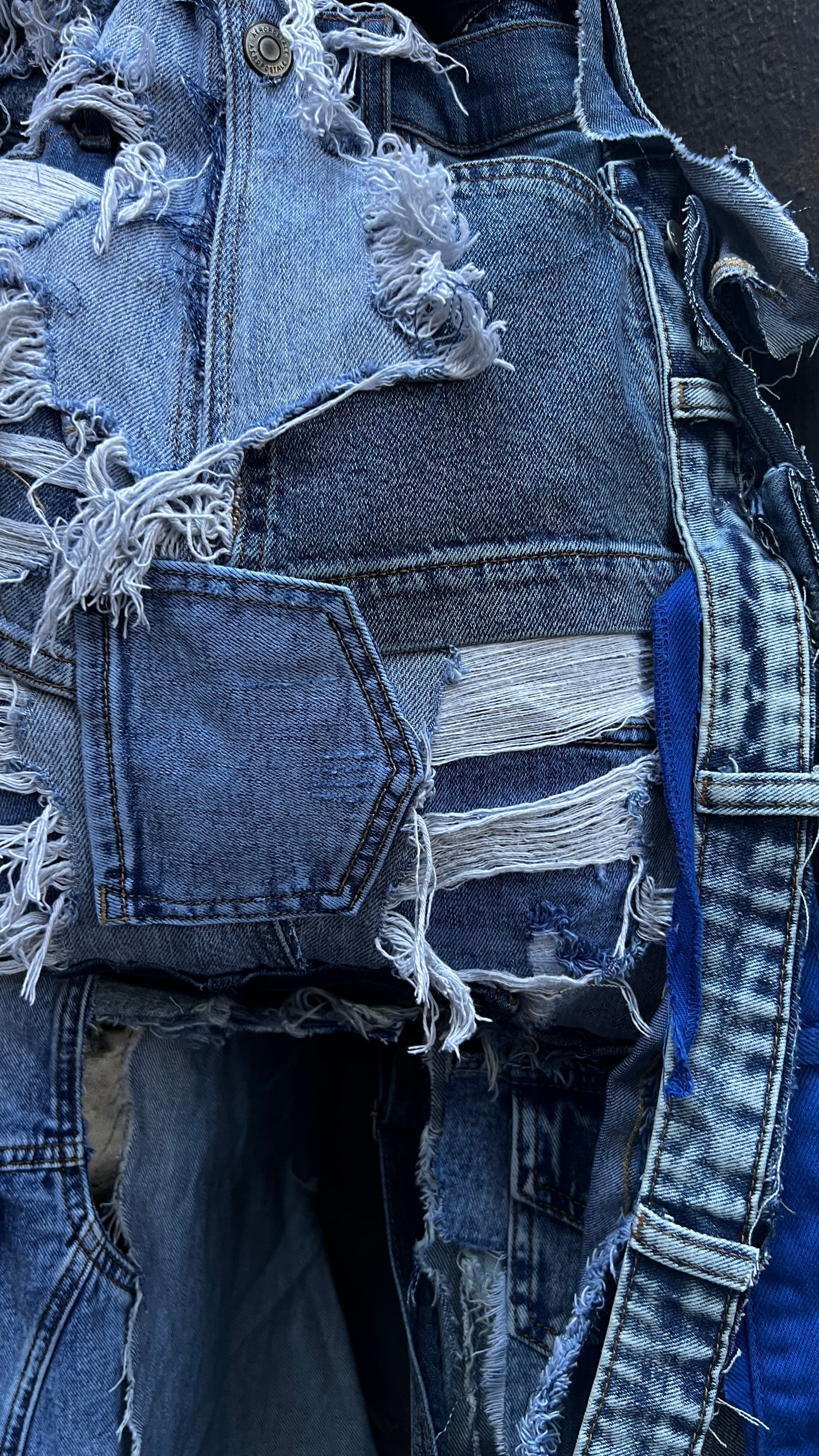 3 Way Wear Ugly Denim Bag; Performative Style
