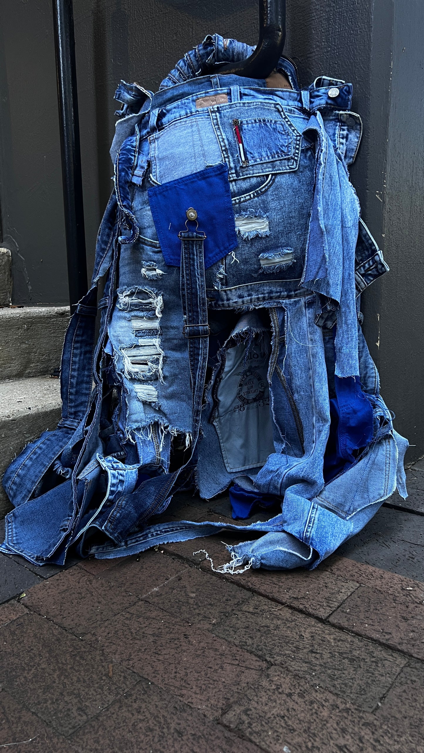 3 Way Wear Ugly Denim Bag; Performative Style