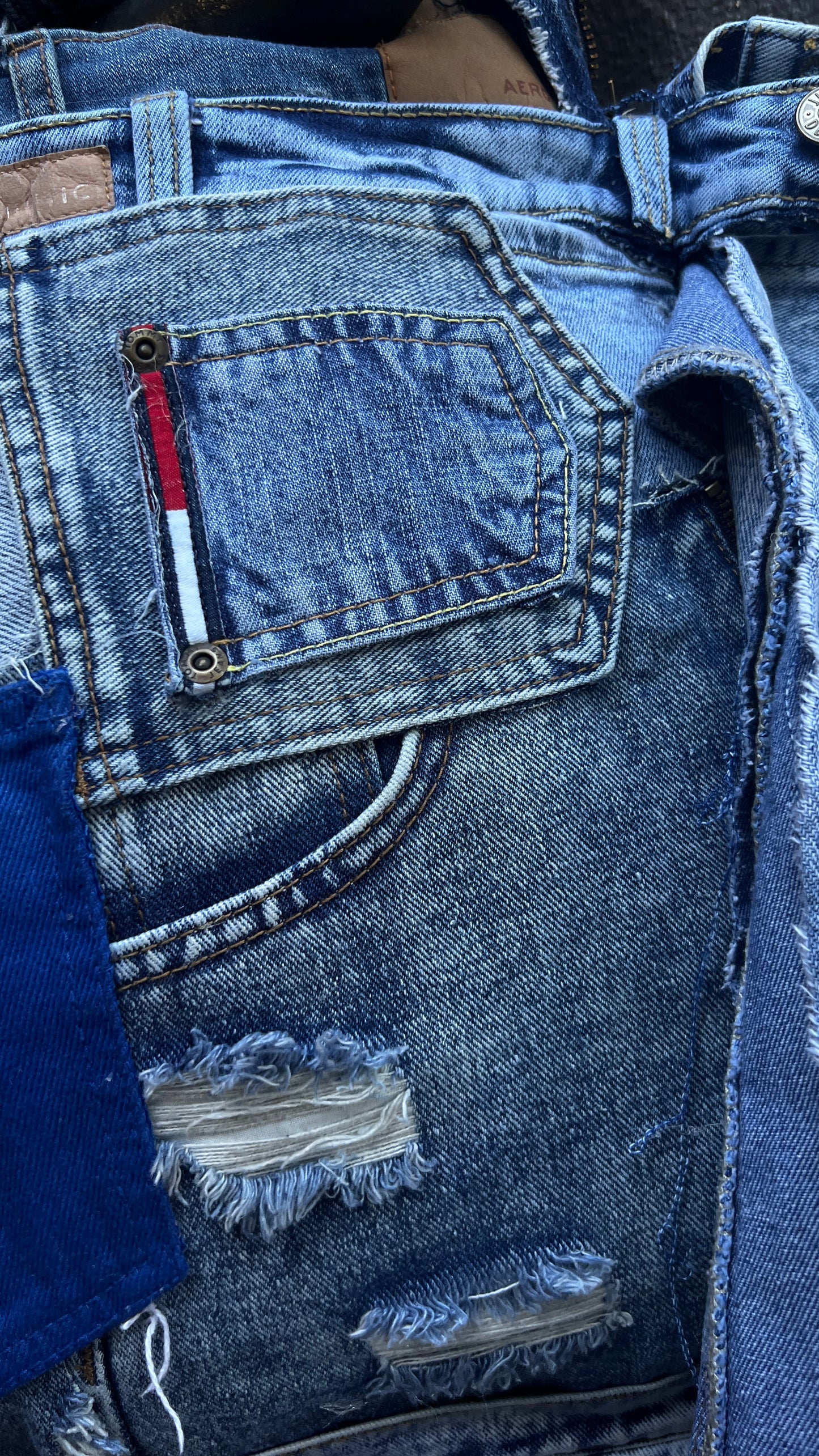 3 Way Wear Ugly Denim Bag; Performative Style
