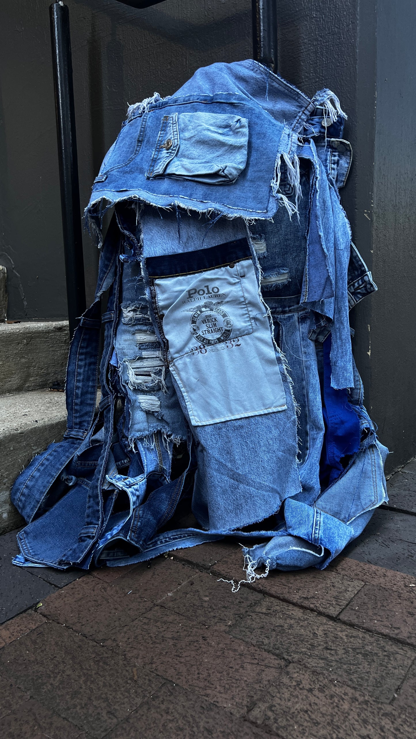 3 Way Wear Ugly Denim Bag; Performative Style