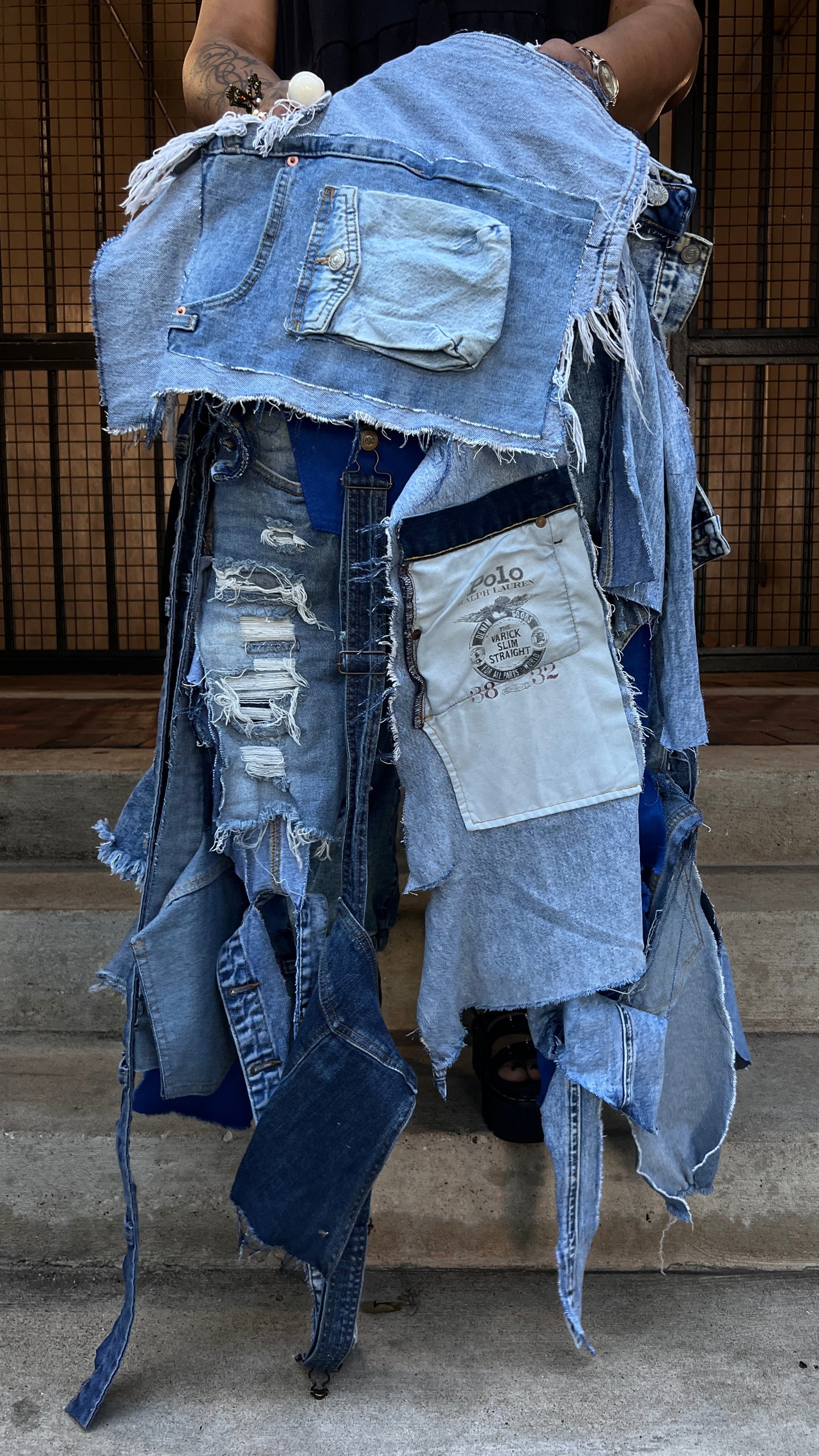 3 Way Wear Ugly Denim Bag; Performative Style