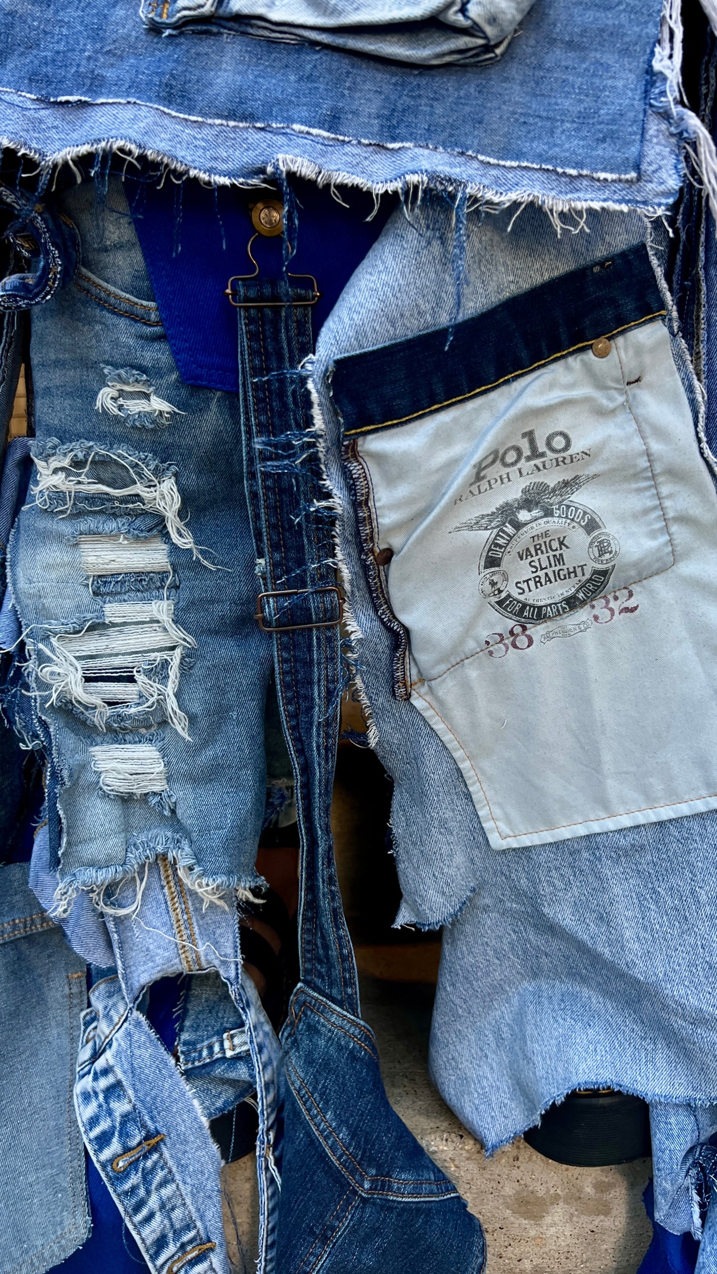 3 Way Wear Ugly Denim Bag; Performative Style