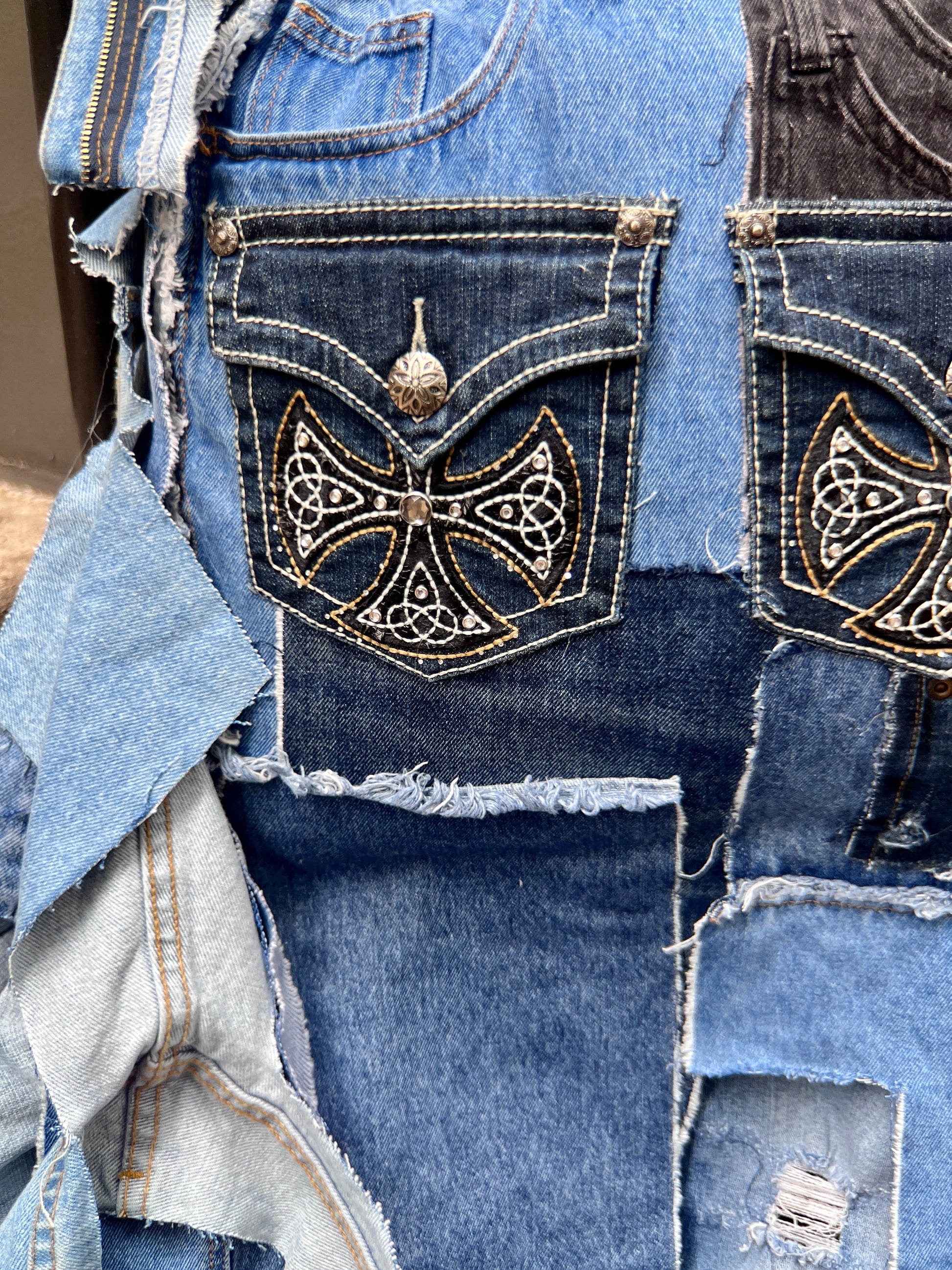 Extra Denim On Denim Ugly Jean Bag