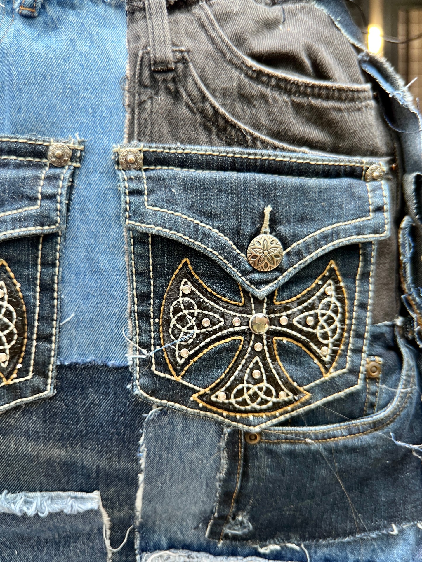 Extra Denim On Denim Ugly Jean Bag
