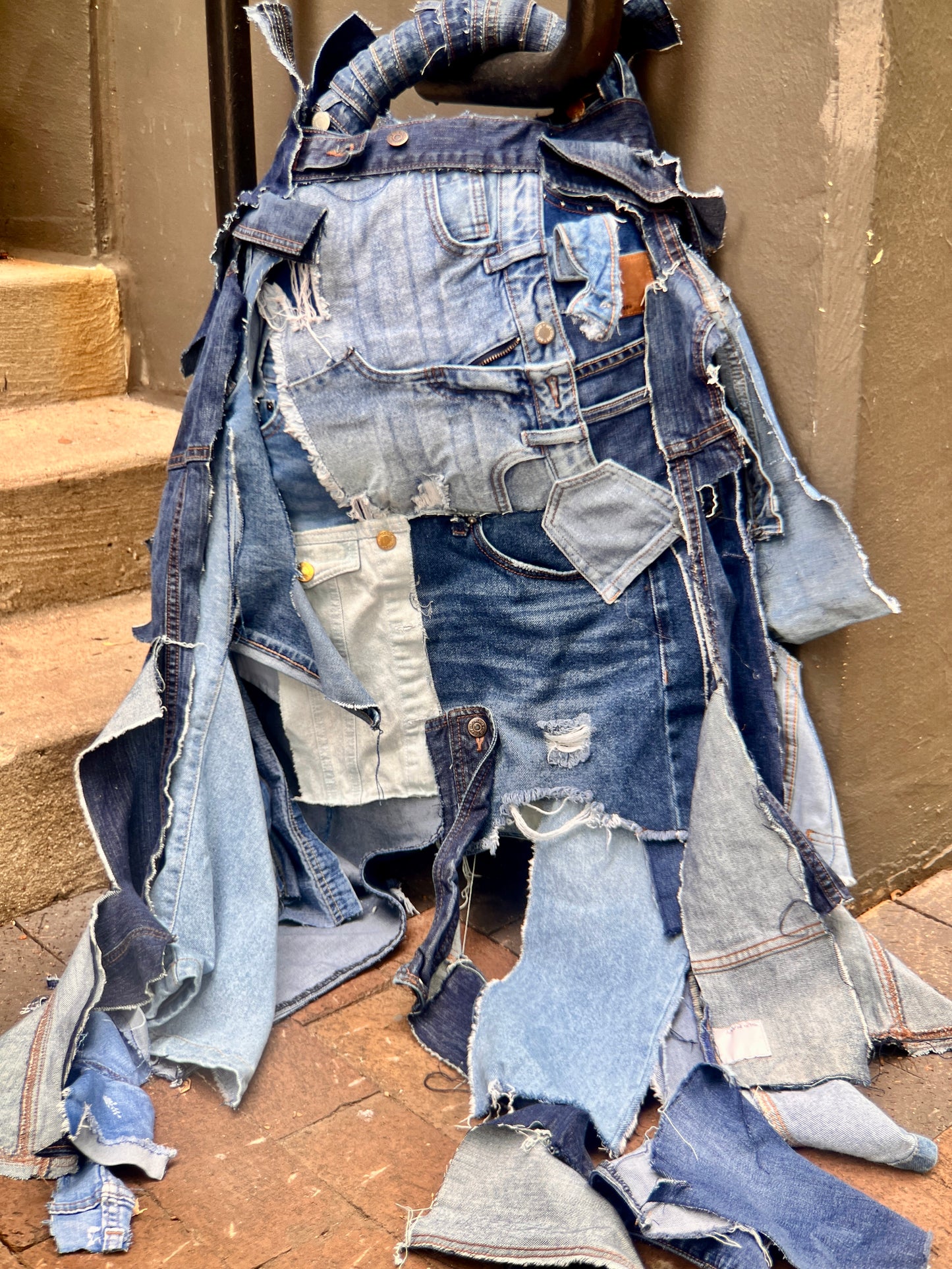 Trashy Ugly Denim On Denim Funky Grunge Bag