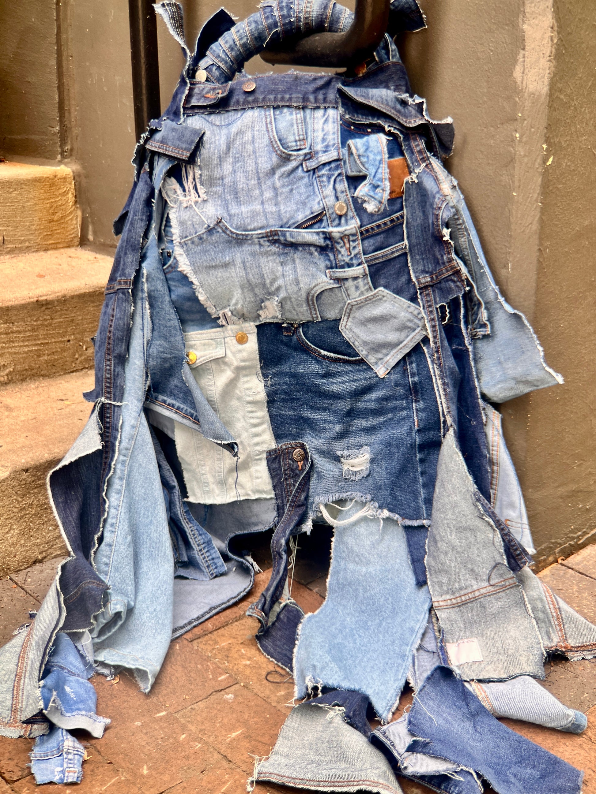 Trashy Ugly Denim On Denim Funky Grunge Bag